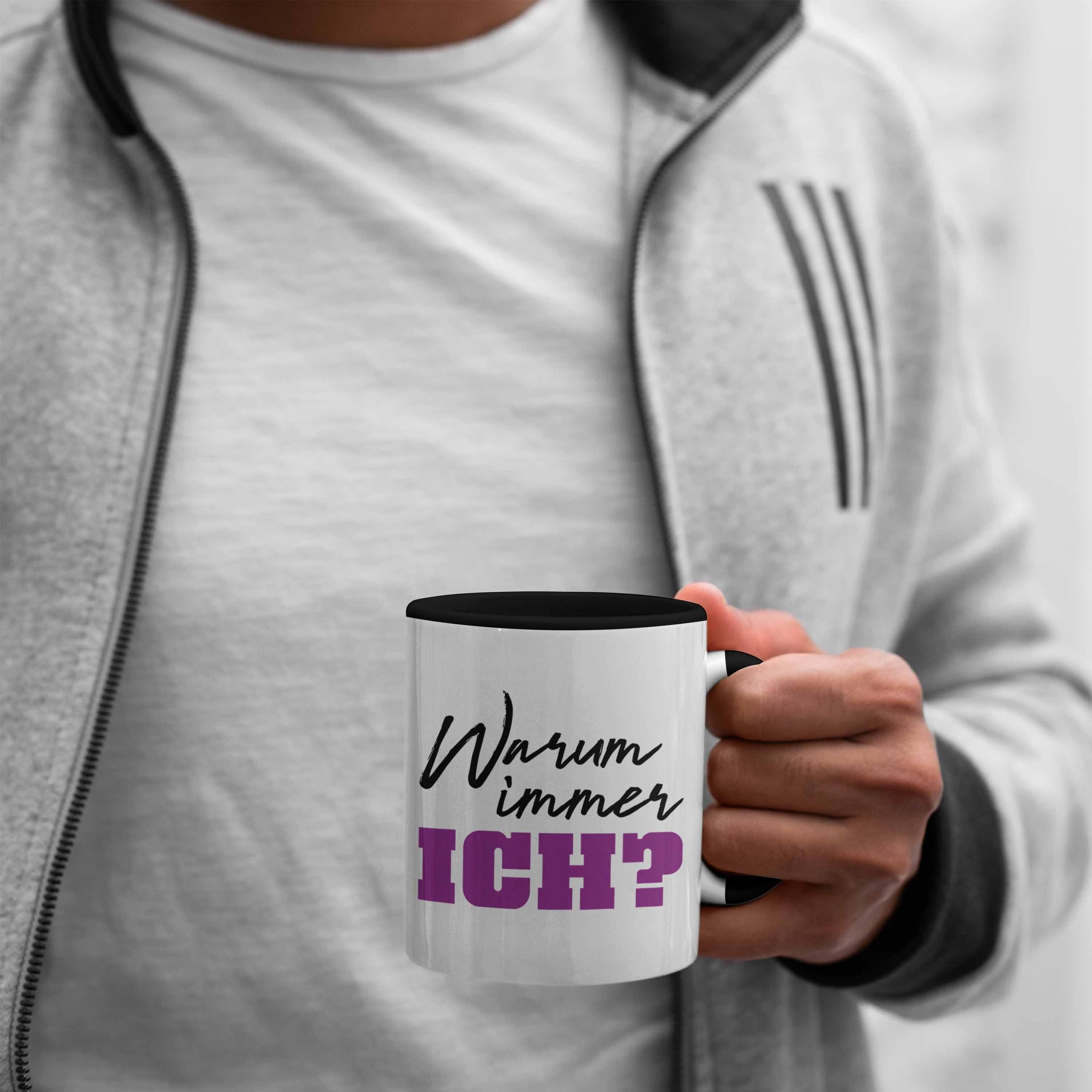 Kaffeebecher Tasse Kollege Warum Kaffeetasse Kollegin Trendation Frauen Trendation Lustige Immer Büro Frau Schwarz Tasse - Ich Lustig