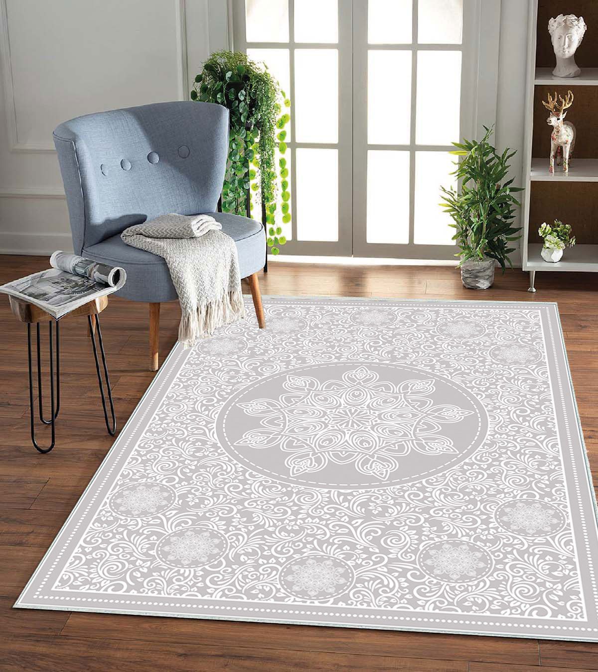 Jungengel Teppich Mystisches Ornament Teppichläufer Waschbar Flach Wohnzimm günstig online kaufen