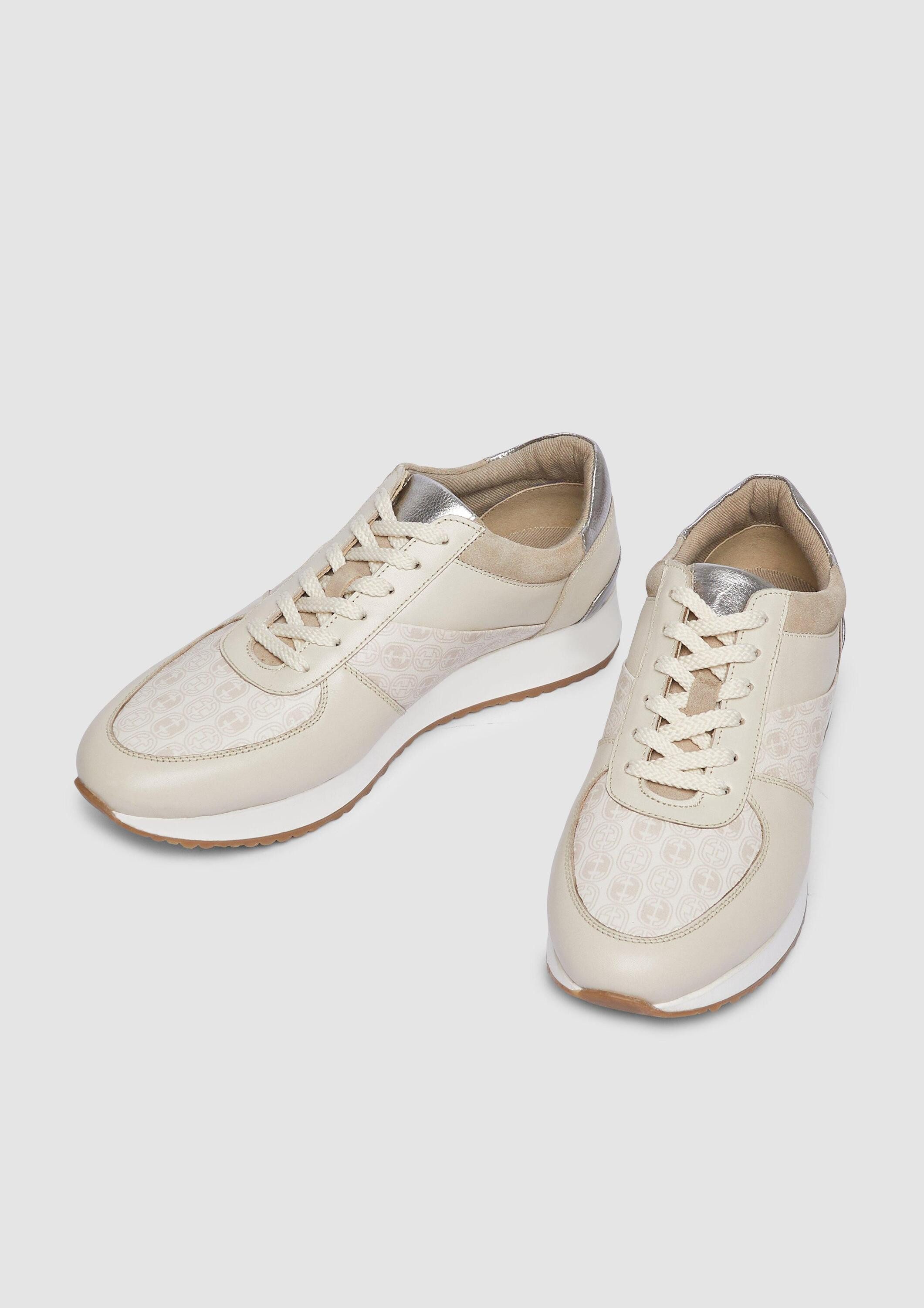 comma Schnürer Sneaker Sneaker aus Glattleder