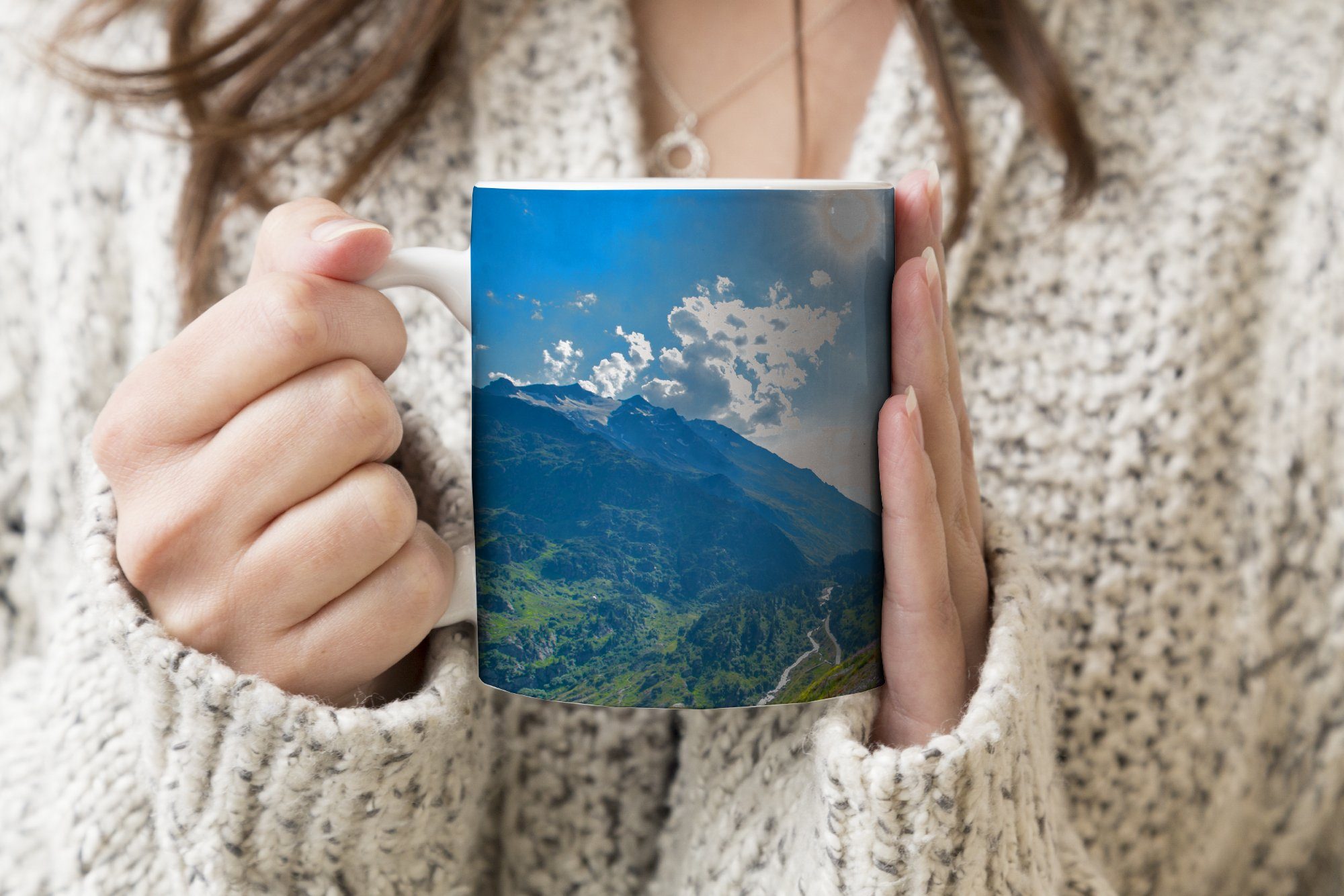 Tasse Alpen - Schweiz Teetasse, Teetasse, Natur, MuchoWow Becher, Kaffeetassen, Geschenk Keramik, -