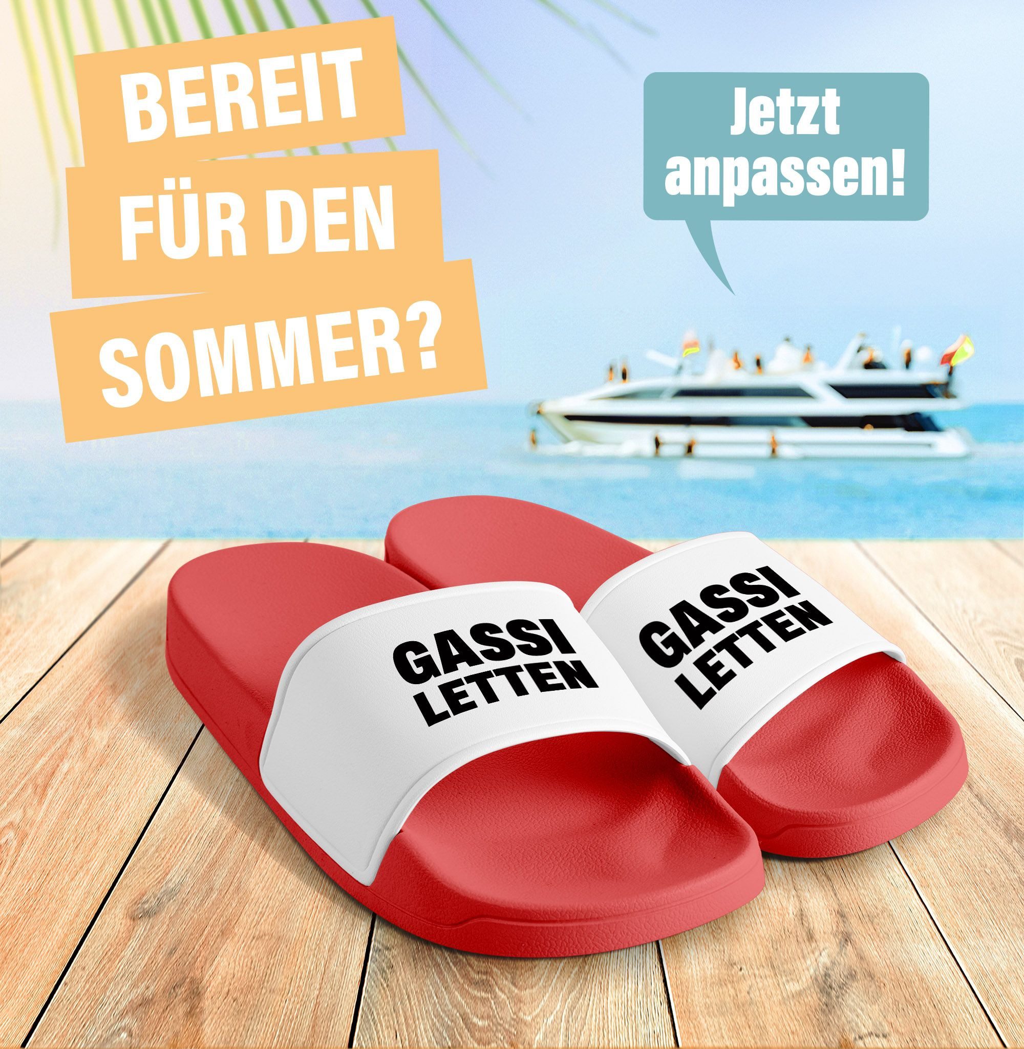MoonWorks Badeschlappen Gassi-Letten Badelatschen Unisex mit günstig online kaufen