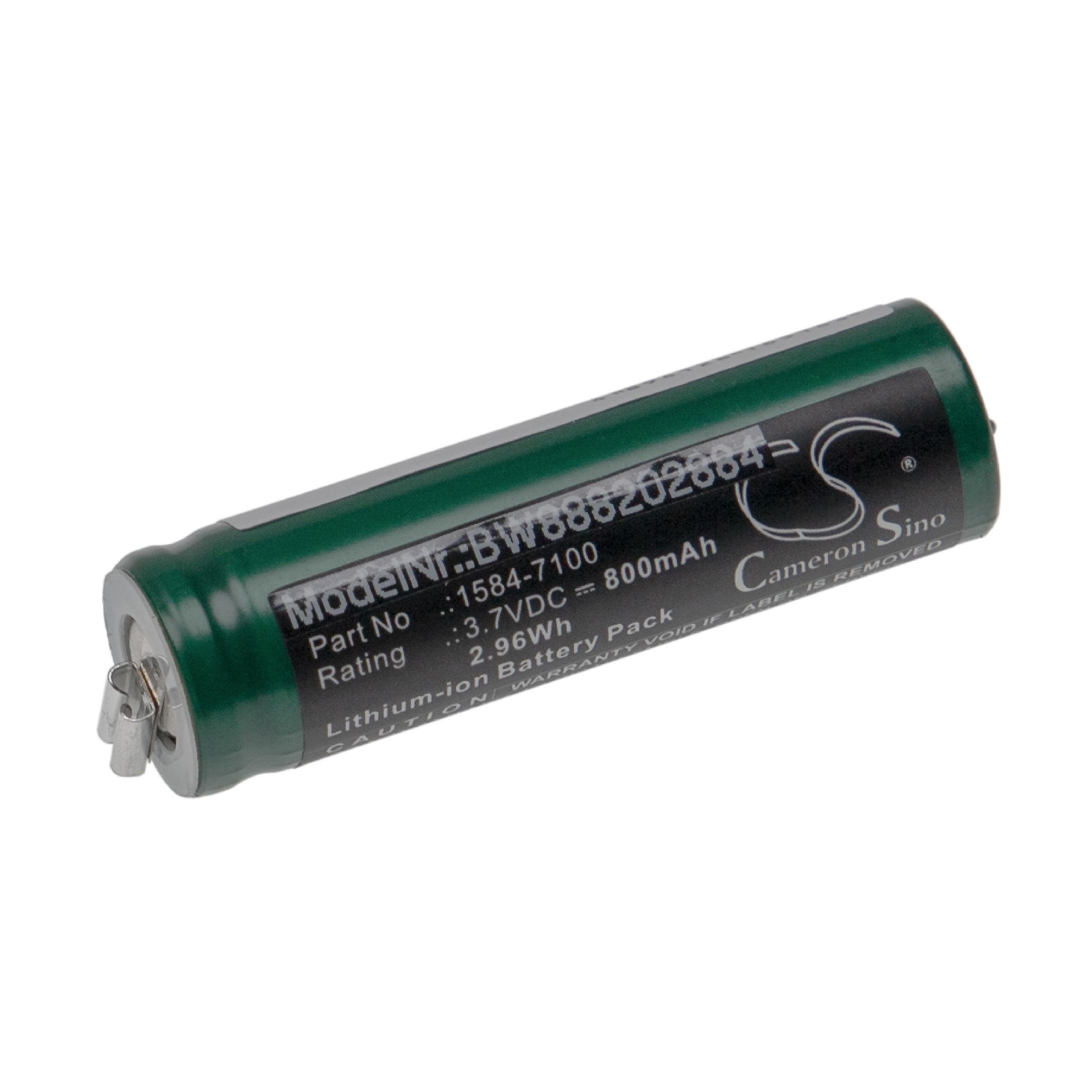 vhbw kompatibel mit Moser (3,7 V) mAh 800 1584 Akku ChromStyle Li-Ion