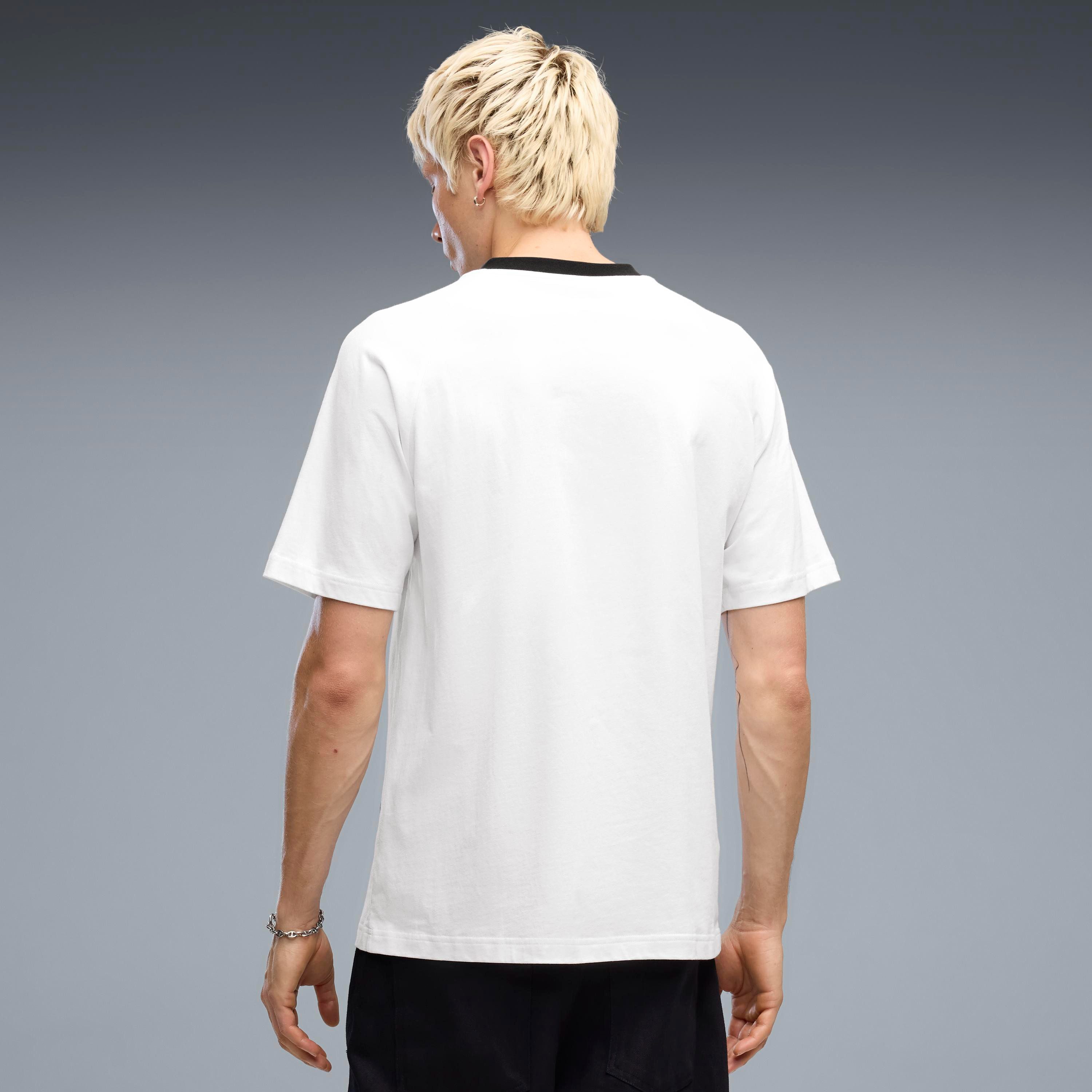 PUMA T-Shirt SPORT RELAXED BLOCKING TEE mit Rundhalsausschnitt, Kurzarmdesign, unifarben, aus Baumwolle – Bild 2 von 5