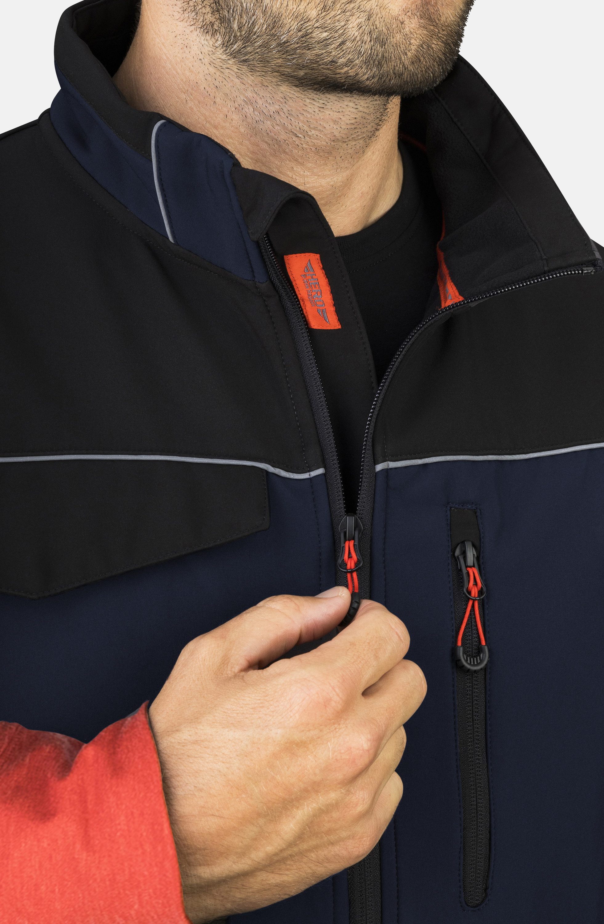 HERO by John Medoox Arbeitsweste Workwear Arbeits-Cargoweste Softshell Arbeits-Cargoweste Softshell Funktionsqualität für Herren