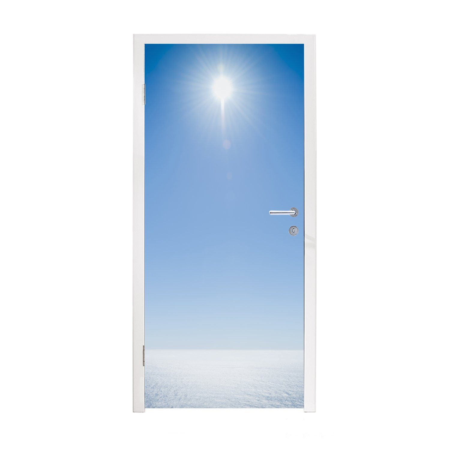 MuchoWow Türtapete Sommer - Meer - Sonne, Matt, bedruckt, (1 St), Fototapete für Tür, Türaufkleber, 75x205 cm