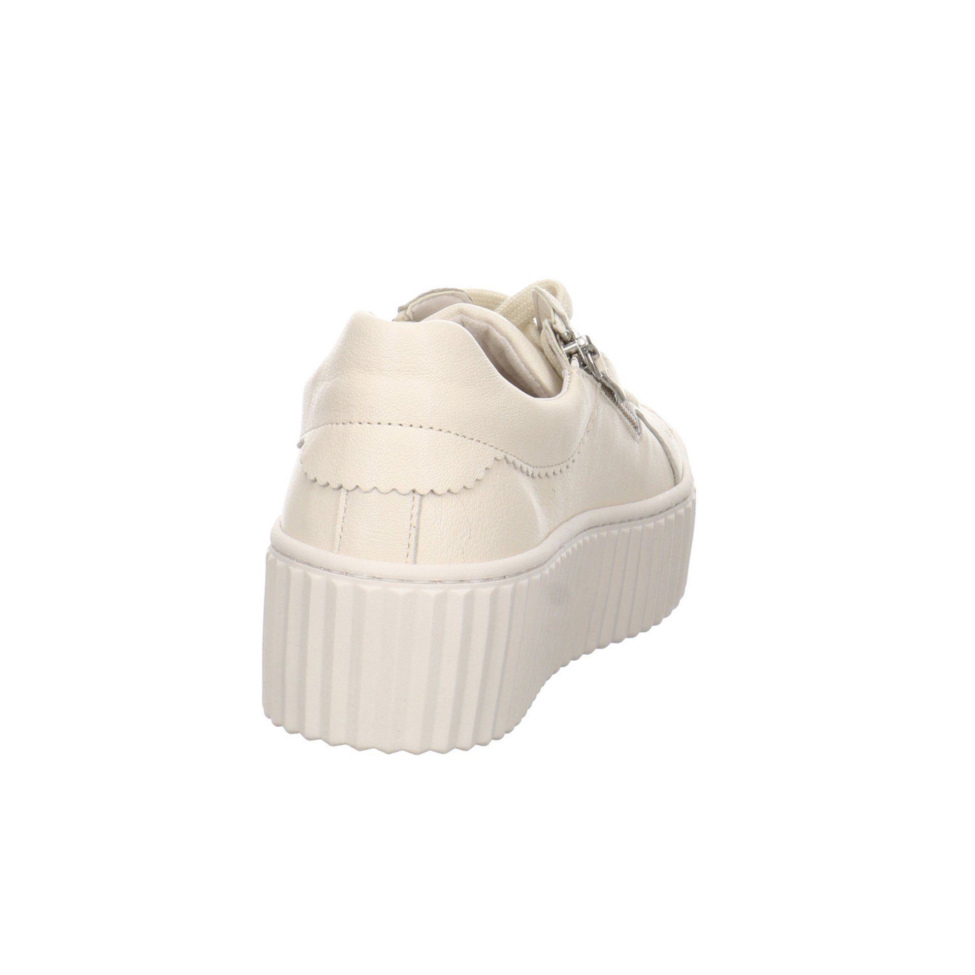 Weiß Sneaker Glattleder (panna) Kapsel-Koll Schnürschuh Damen Schuhe Schnürschuh Gabor