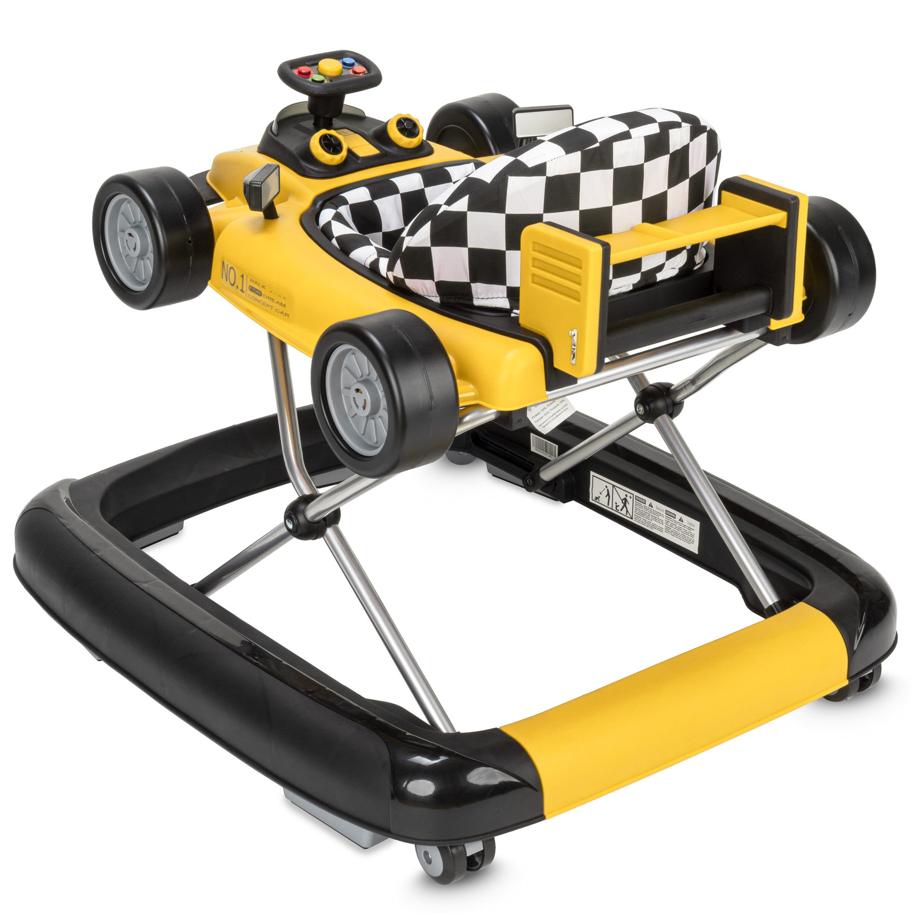 - Little Babywalker style mit Gelb, Speedster Lauflernwagen ib Lauflernhilfe Laufwagen Soundeffekten Abnehmbarer