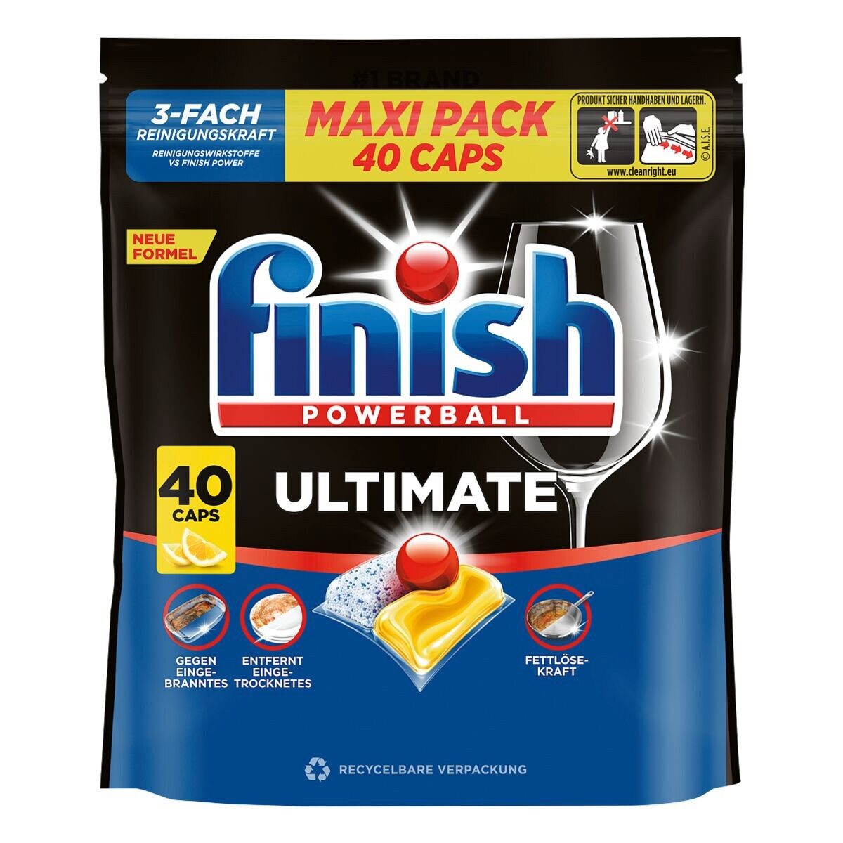 FINISH Powerball Ultimate Citrus Spülmaschinentabs (40 Caps)