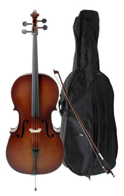 Classic Cantabile Violine »Student Cello 3/4 SET (Einsteiger/Schülerinstrument inkl. Tasche und Bogen, Decke aus Fichte, Boden, Zarge, Hals und Steg aus Ahorn)« 3/4, Handgefertigte Qualität