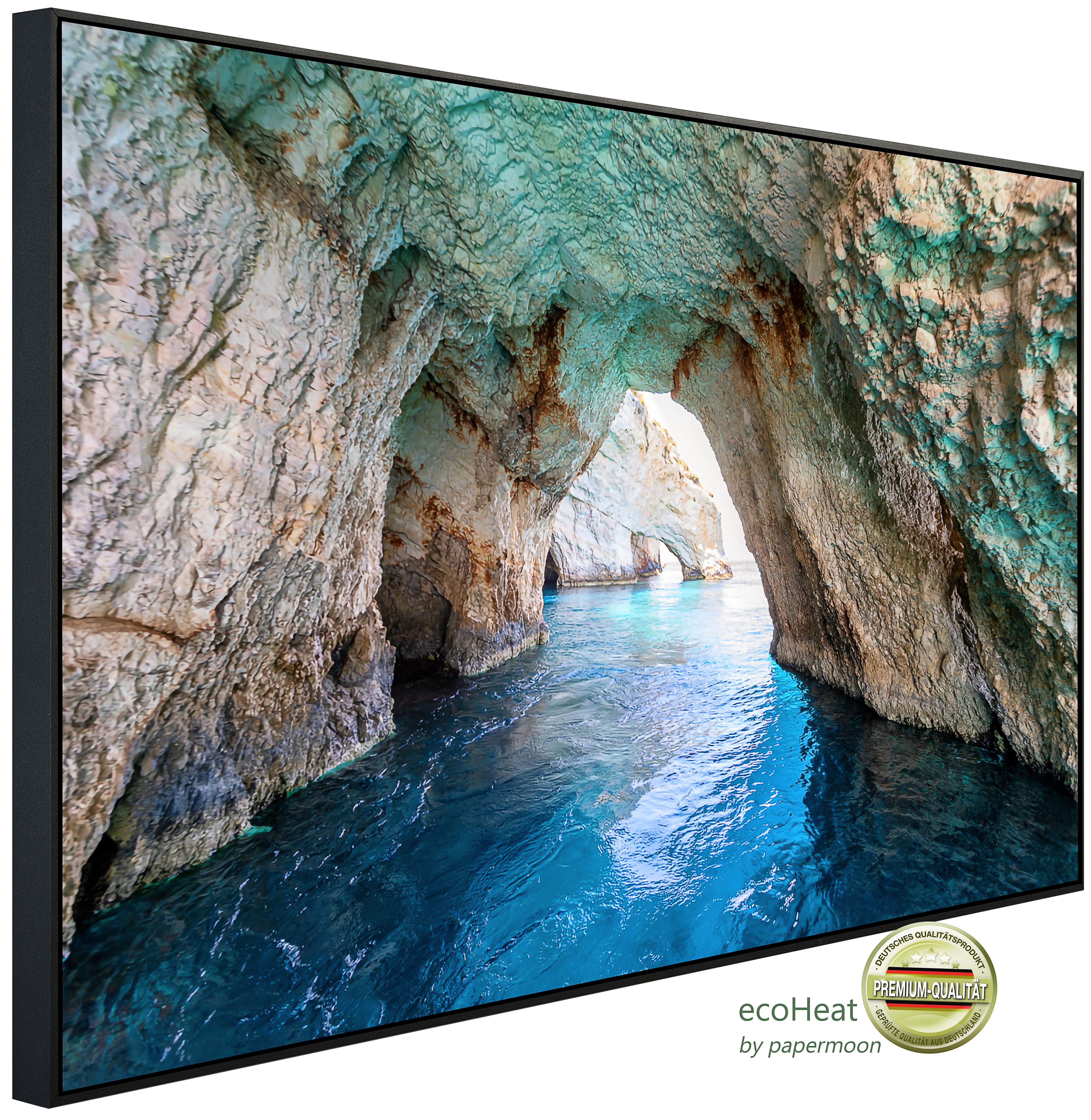 Papermoon Infrarotheizung INFRAROT-BILD-HEIZUNG, Höhle im Wasser, TÜV-Rheinland/GS zertifiziert, angenehme Strahlungswärme