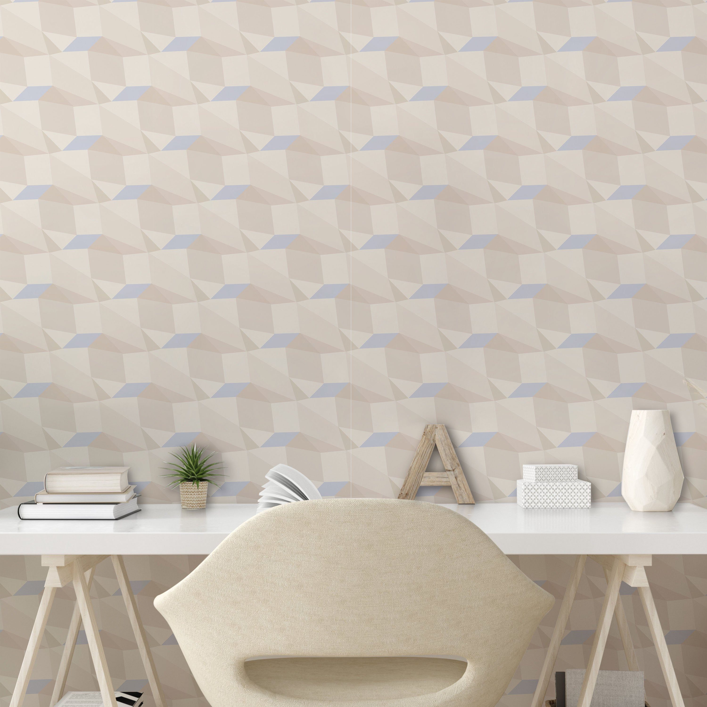 Abakuhaus Vinyltapete selbstklebendes Wohnzimmer Farbe polygonale Gedämpfte Küchenakzent, Formen neutrale