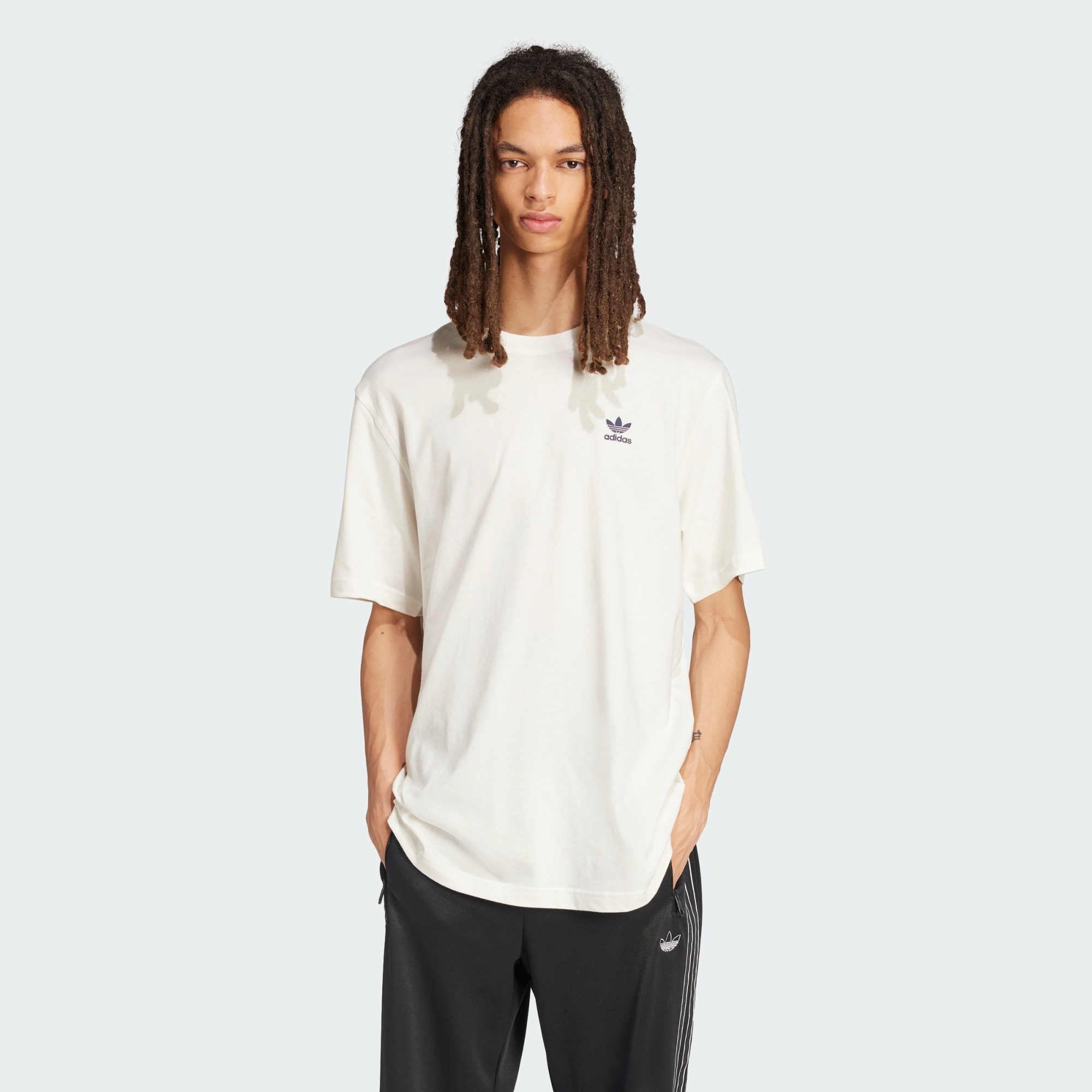 adidas Originals T Shirt TREFOIL T SHIRT Dieses Model ist 186 cm groB und tragt GroBe M