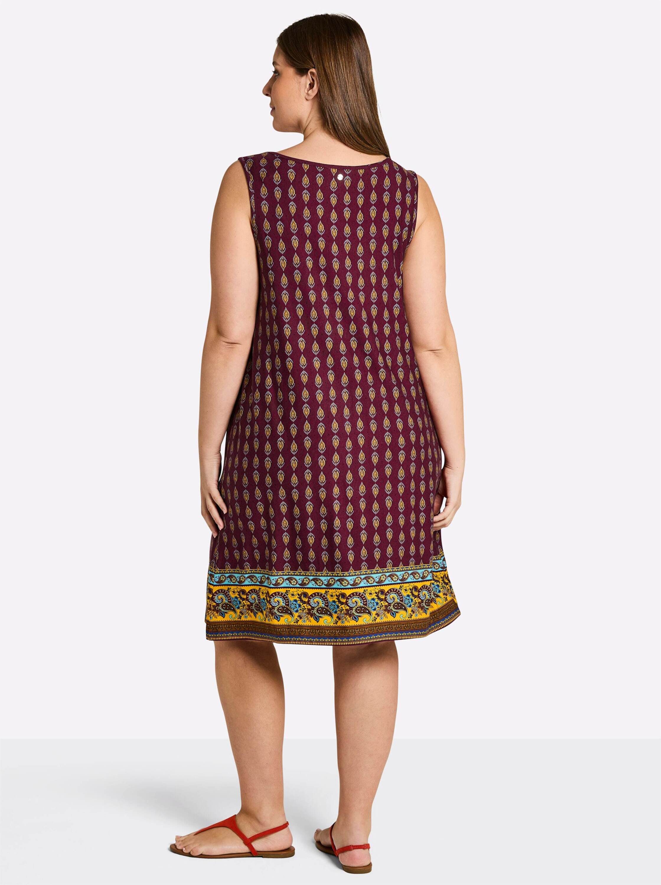 Sheego Etuikleid Jersey-Kleid Ärmellos .
