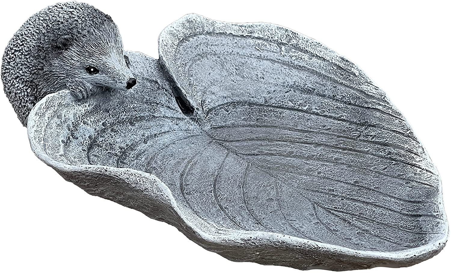 Gartenfigur Steinfigur Vogeltränke Insektentränke mit Igel