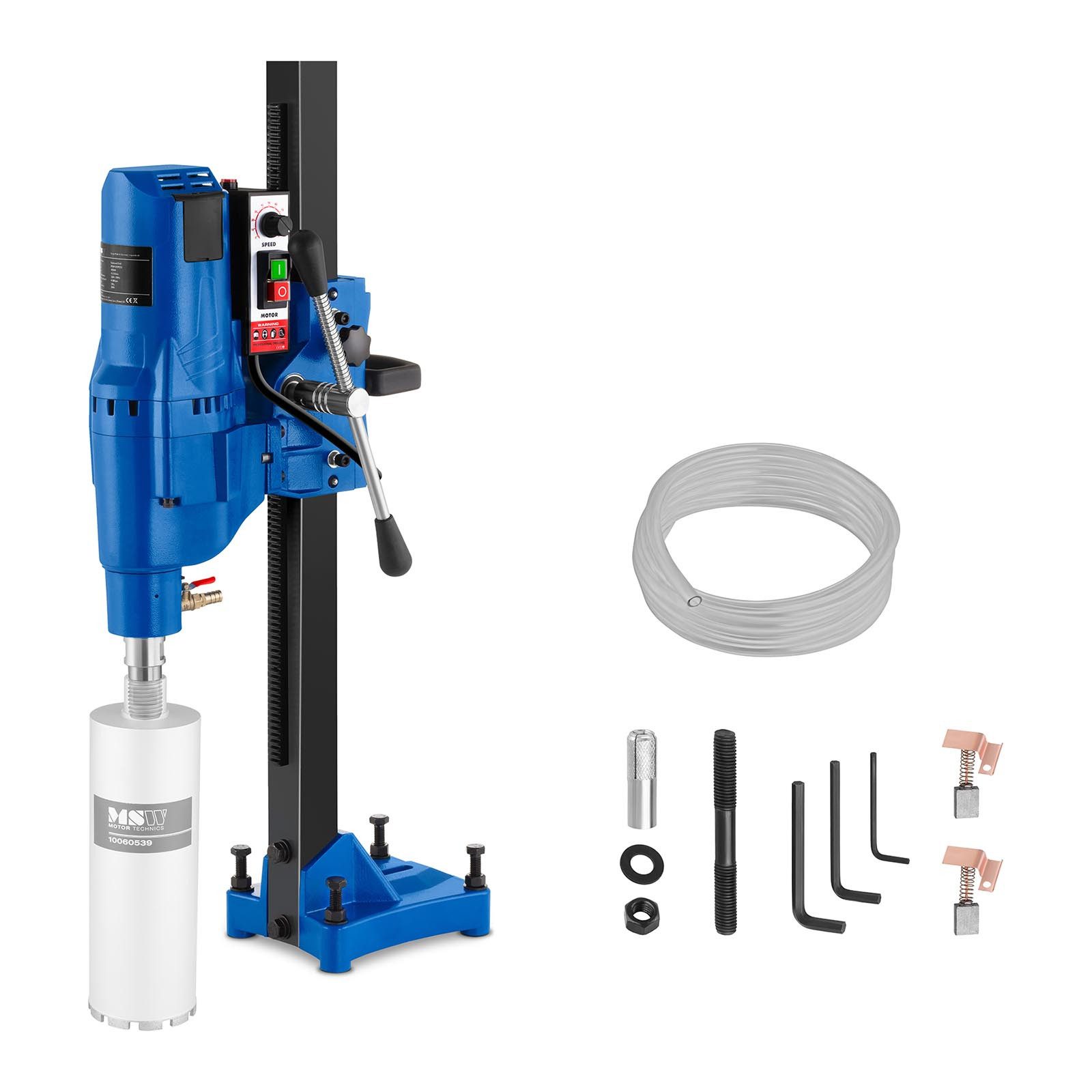 MSW Kernbohrmaschine Ø 225 mm Kernbohrgerät 3300 W 580 U/min Hublänge 52 cm Nass Trocken, 230 V, max. 580 U/min