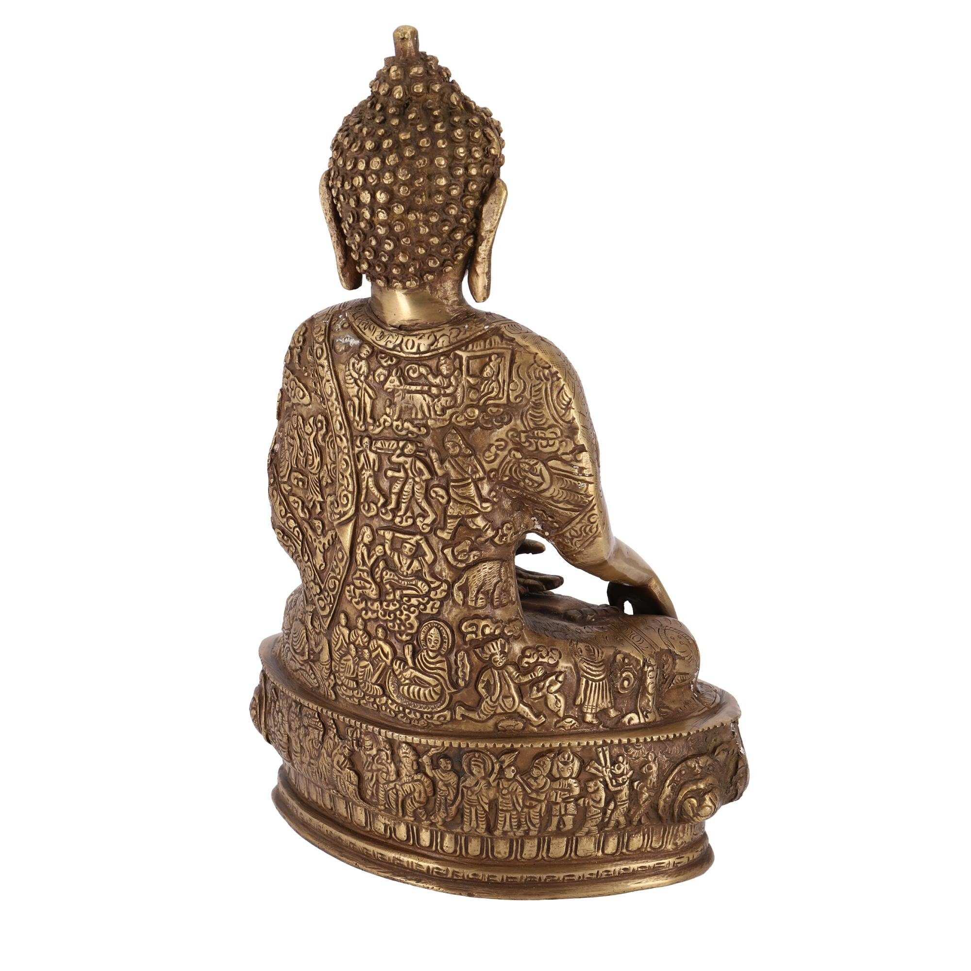 aus Bhumisparsa Mudra 32.. Buddha Buddhafigur Statue Guru-Shop Messing