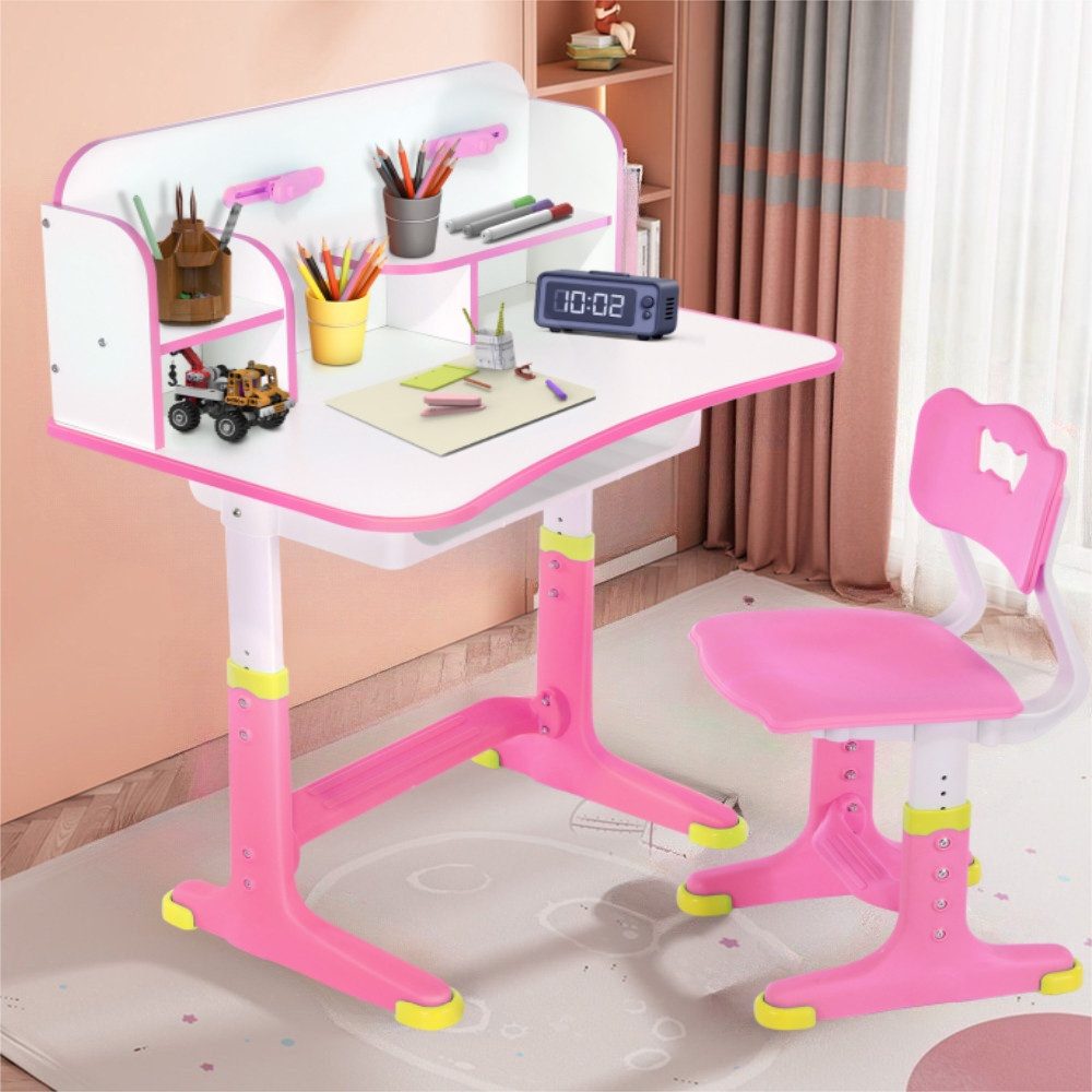 WILGOON Kinderschreibtisch Schreibtisch und Stuhl-Set für Kinder, Höhenvers günstig online kaufen