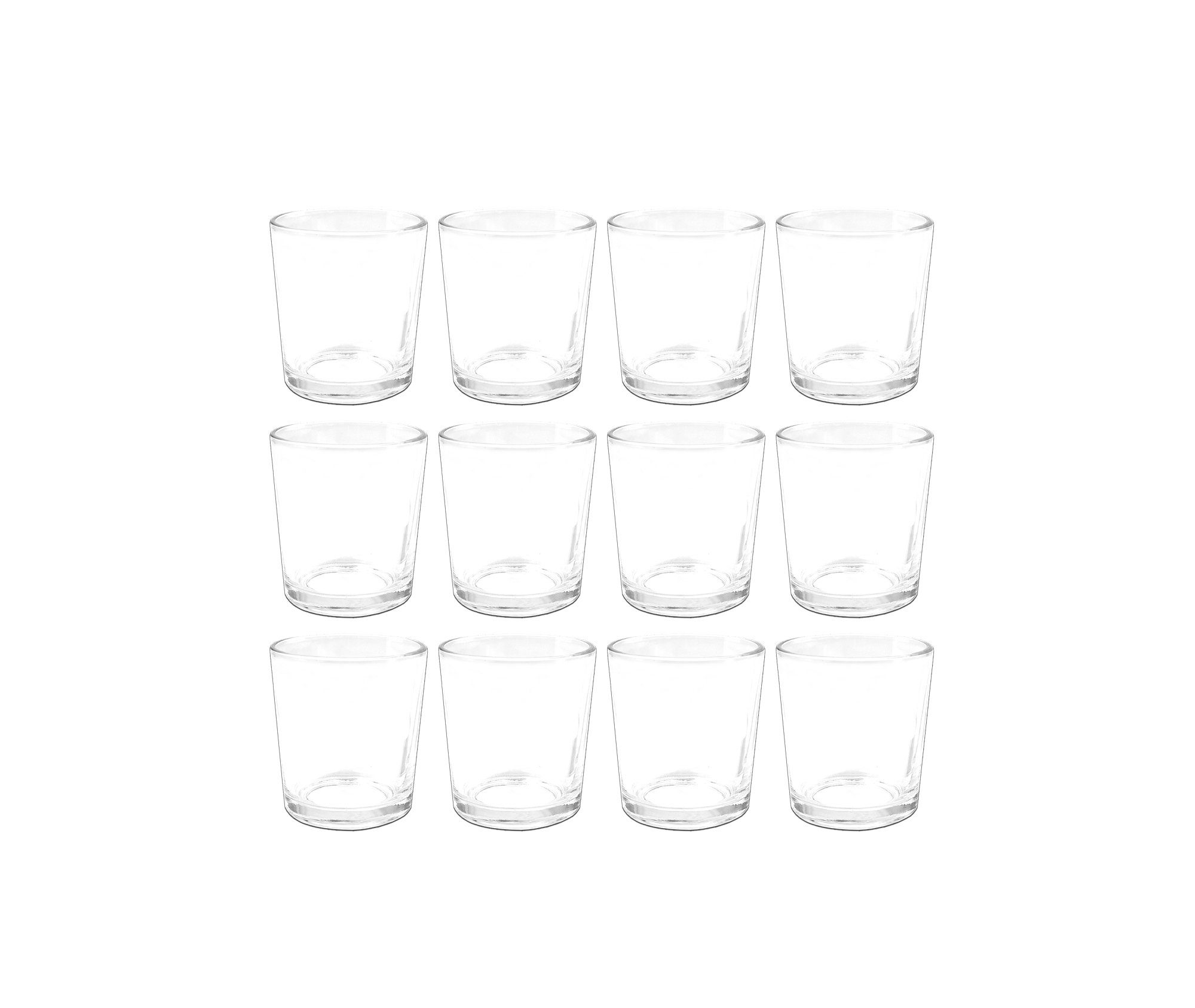 BigDean Teelichthalter Gläser für Teelichter durchsichtige Teelichthalter (12 St)