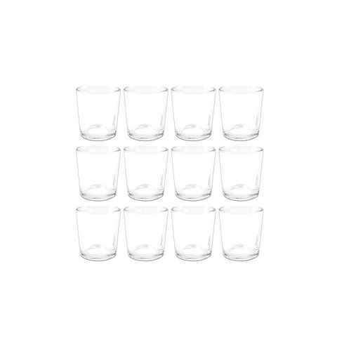 BigDean Teelichthalter Gläser für Teelichter durchsichtige Teelichthalter (12 St)