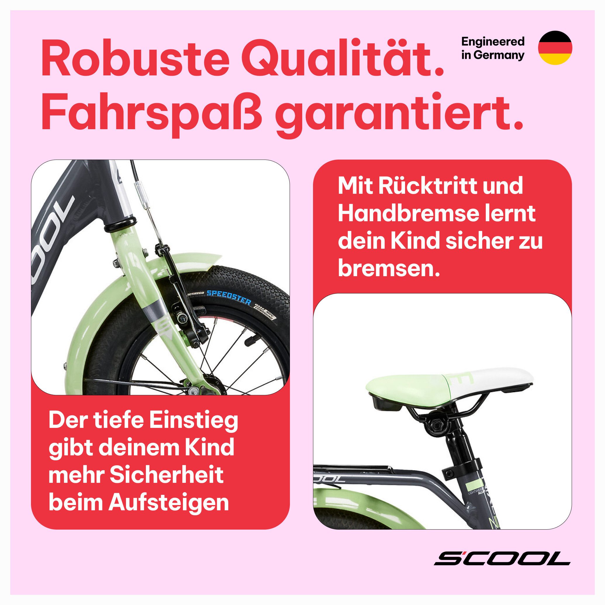 S’COOL Kinderfahrrad niXe 1-Gang, 12 / 16 / 18 Zoll