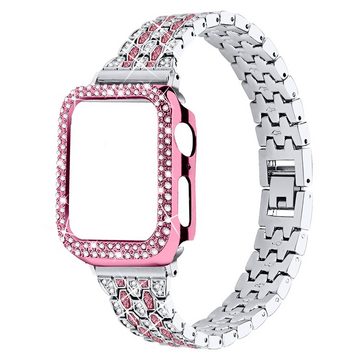 ELEKIN Smartwatch-Armband Watch Armband+Schutzhülle für Apple iWatch 45mm 44mm 42mm 41mm 40mm