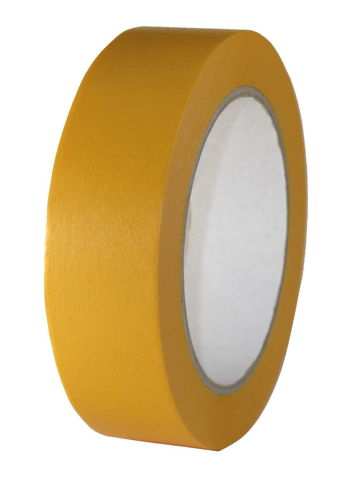 varivendo Kreppband 1 Karton (32 Rollen) Maler Goldband 30mm x 50m (stück, 32-St., 32 Rollen Maler Goldband) Kreppband malerklebeband malerkrepp klebeband lackiererklebeband