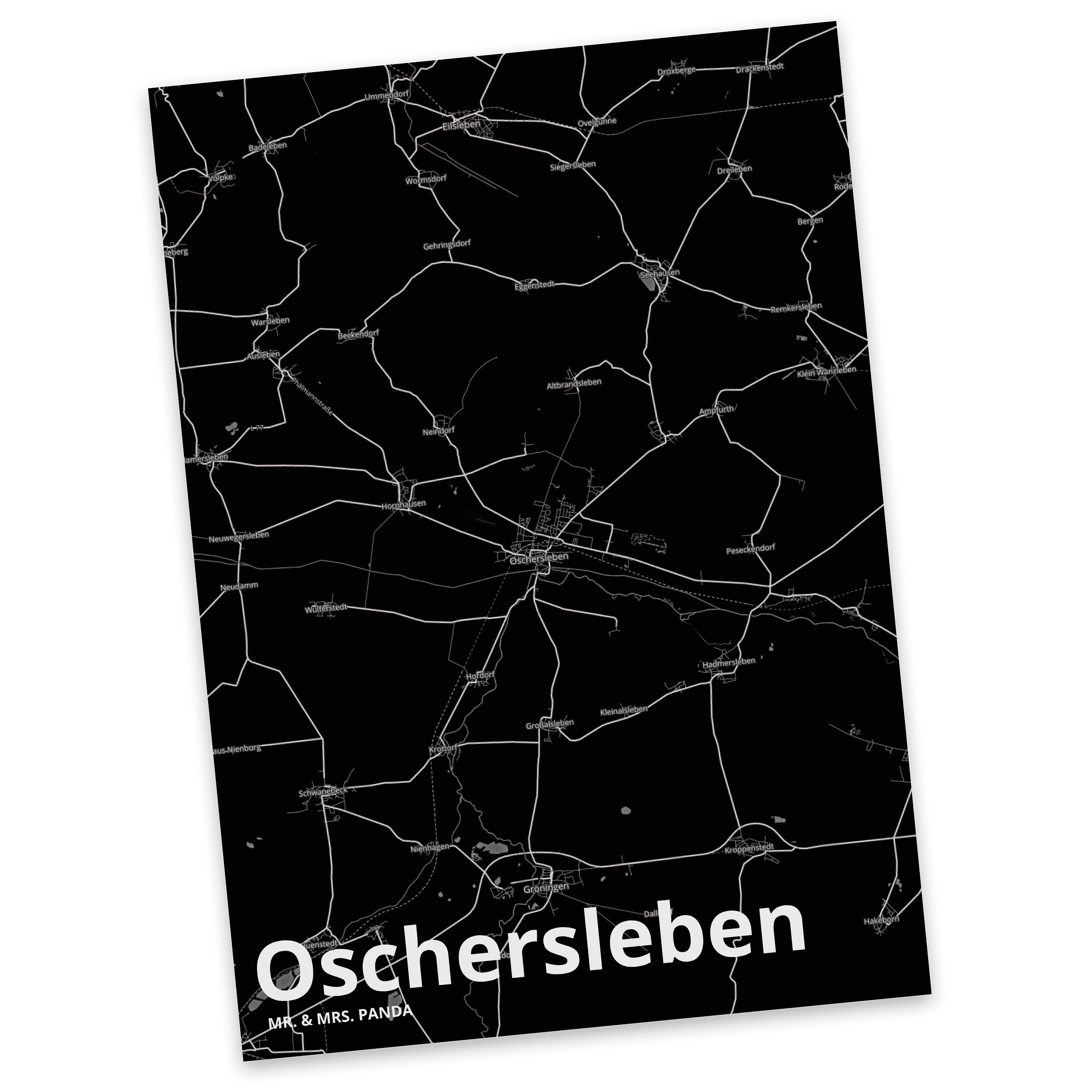 Mr. & Oschersleben Mrs. Postkarte Städte, Panda Geburtstagskarte, Geschenk, Geschenkkarte, Kar -
