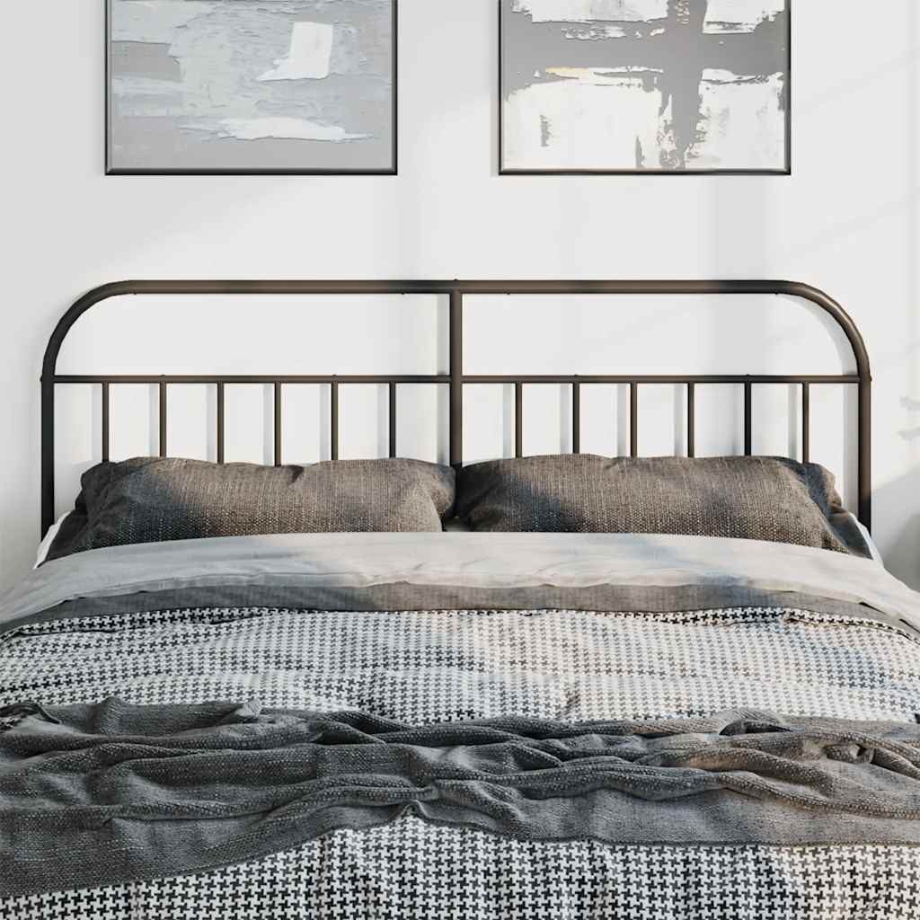 vidaXL Bett Ersatz-Kopfteil Metall Schwarz 193 cm (1-tlg)