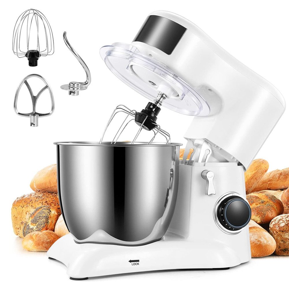 Fine Life Pro Küchenmaschine, 1300,00 W, 5,50 l Schüssel, Mixer, vielseitigeinsetzbar, Flexiruhrer, 10 Geschwindigkeitsstufen