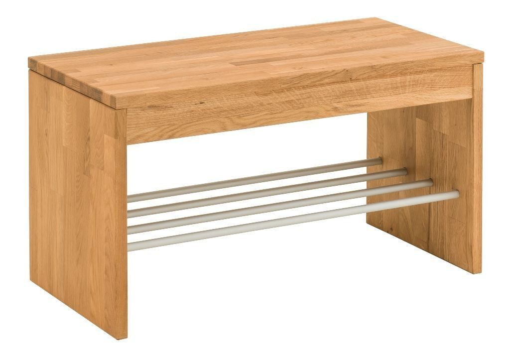 Main Möbel Schuhbank Schuhbank 82x45cm 'Stockholm' Wildeiche massiv