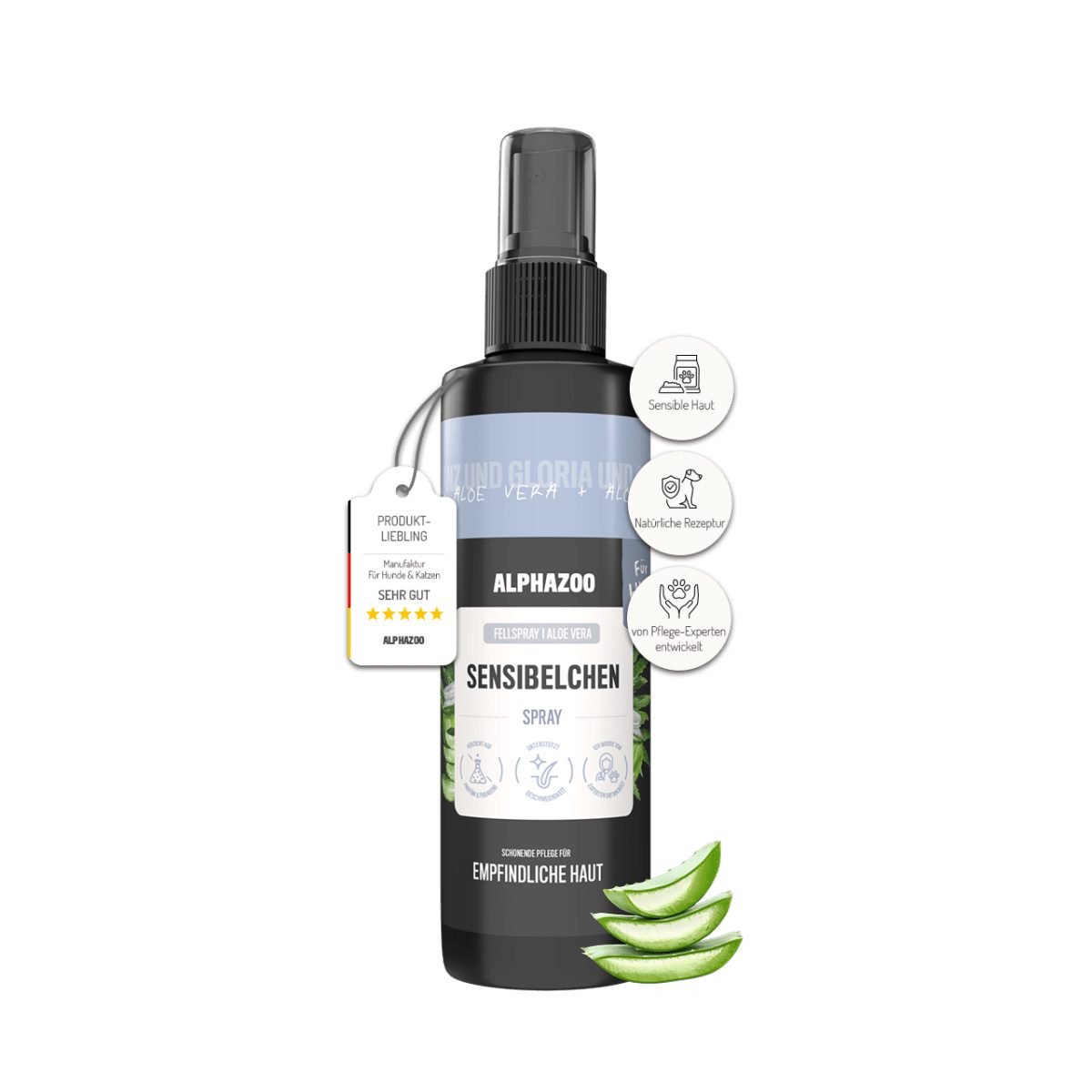 ALPHAZOO Fellpflege Sensibelchen Fellspray für Hunde 250 ml, 250 ml