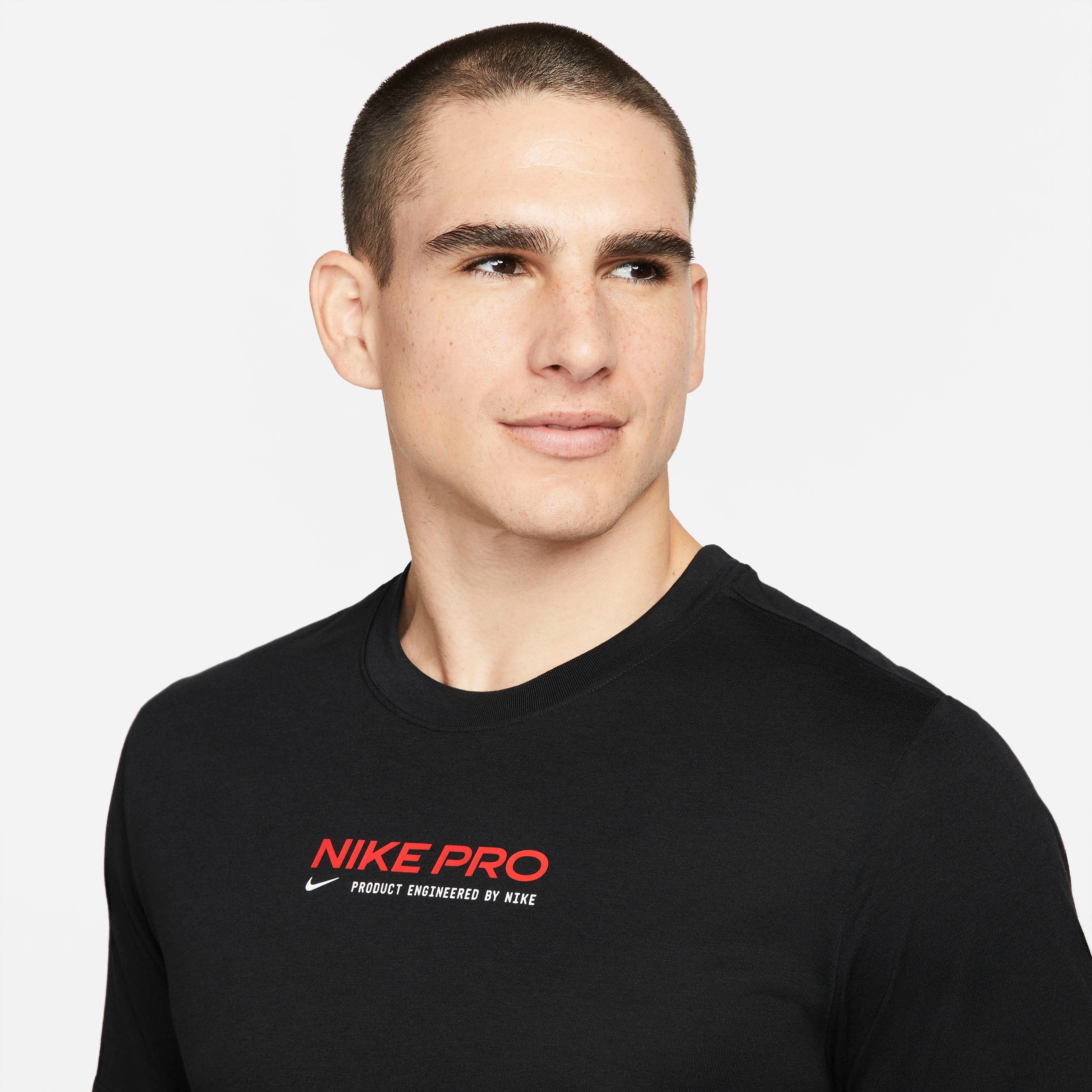 BLACK Men's T-Shirt Training Nike Pro Trainingsshirt Dri-FIT