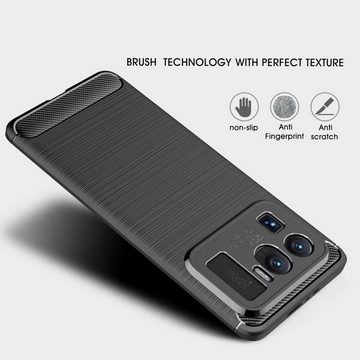 CoverKingz Handyhülle Hülle für Xiaomi Mi 11 Ultra Handyhülle Silikon Case Cover Bumper 17,29 cm (6,81 Zoll), Handyhülle Bumper Silikoncover Softcase Carbonfarben