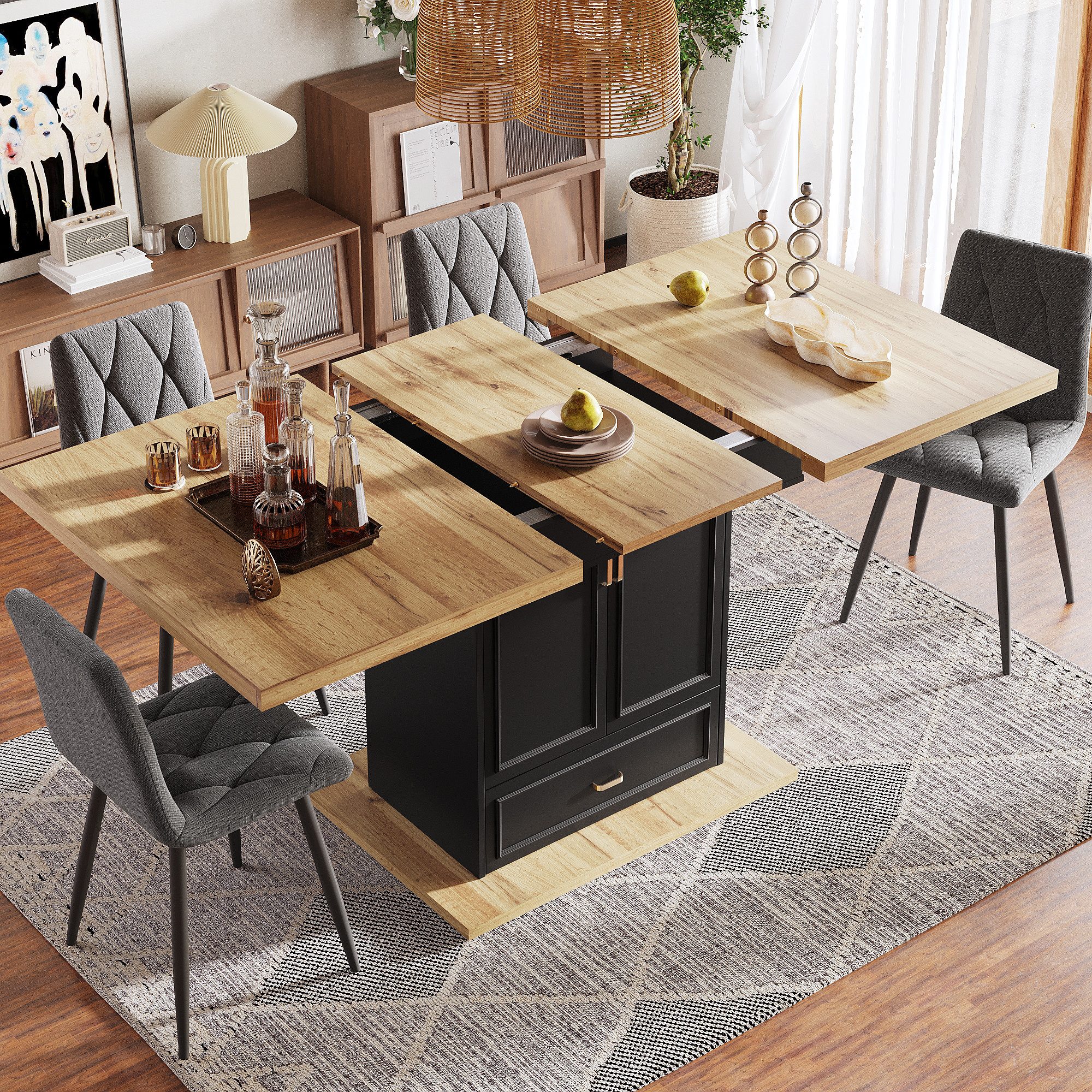 Flieks Esstisch ausziehbar (erweiterbare Tischplatte in Holzoptik, Länge110 günstig online kaufen