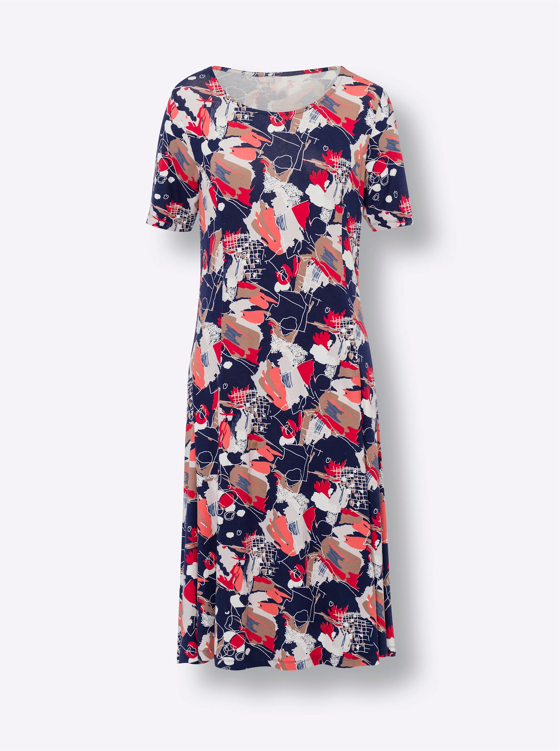 Sieh an! Etuikleid Jersey-Kleid Kurzarm