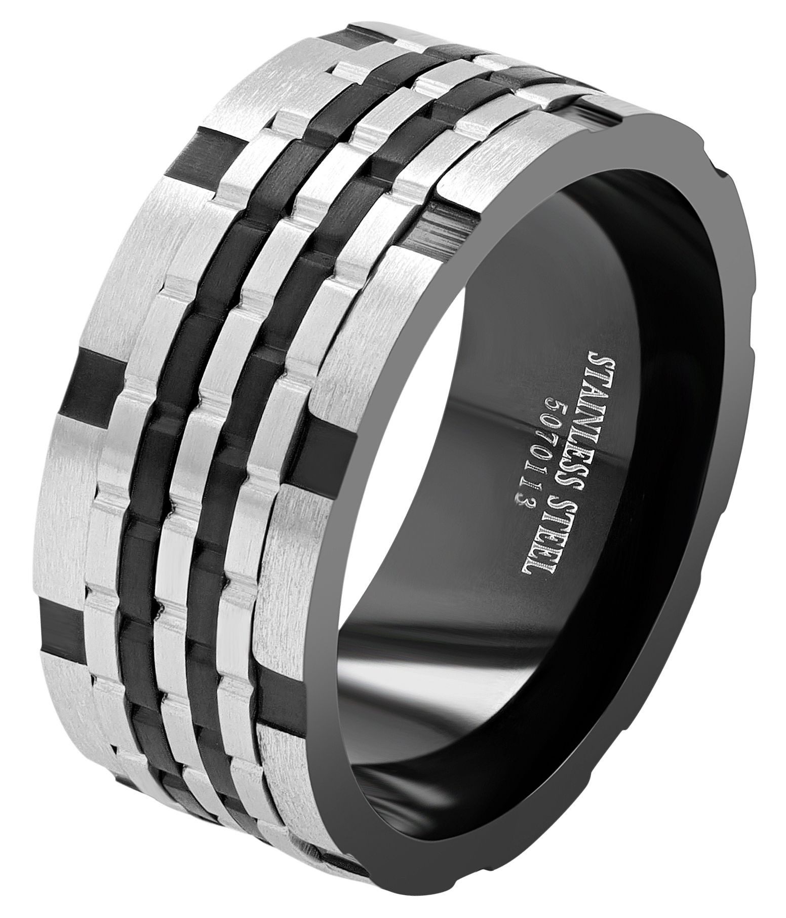 AKZENT Fingerring Jotham Edelstahl Herren, Herren günstig online kaufen