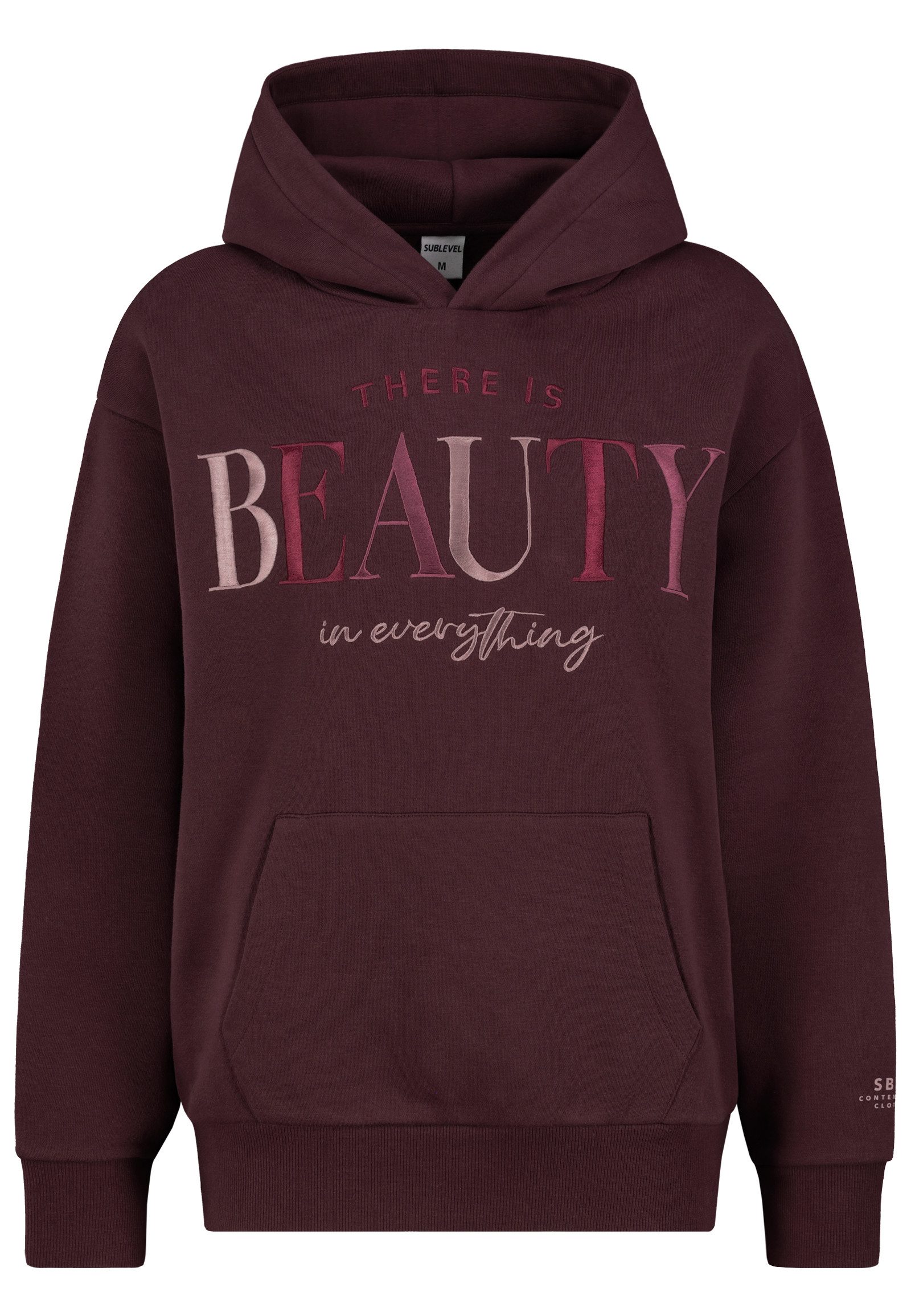 SUBLEVEL Kapuzenpullover Damen Hoodie Kapuzenpullover bestickt günstig online kaufen
