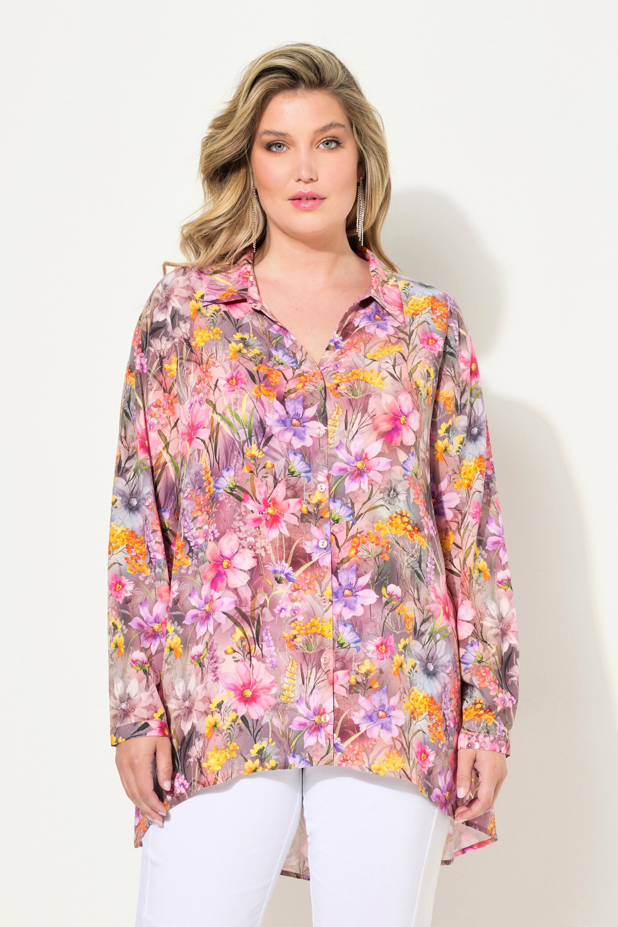 MIAMODA Hemdbluse Bluse A-Linie Schleifen-Druck Langarm günstig online kaufen