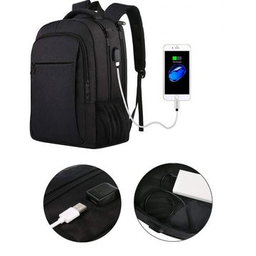 OKWISH Laptoprucksack Laptop Rucksack Rucksäcke Schulrucksack Wasserbeständig Laptoptasche (Laptop Notebook Tasche Schule Uni Rucksack, Anti-Diebstahl, mit USB-Lade-Anschluss, Backpack mit Laptopfach), Herren Damen Jungen Teenager Freizeit Arbeit Business Reisen