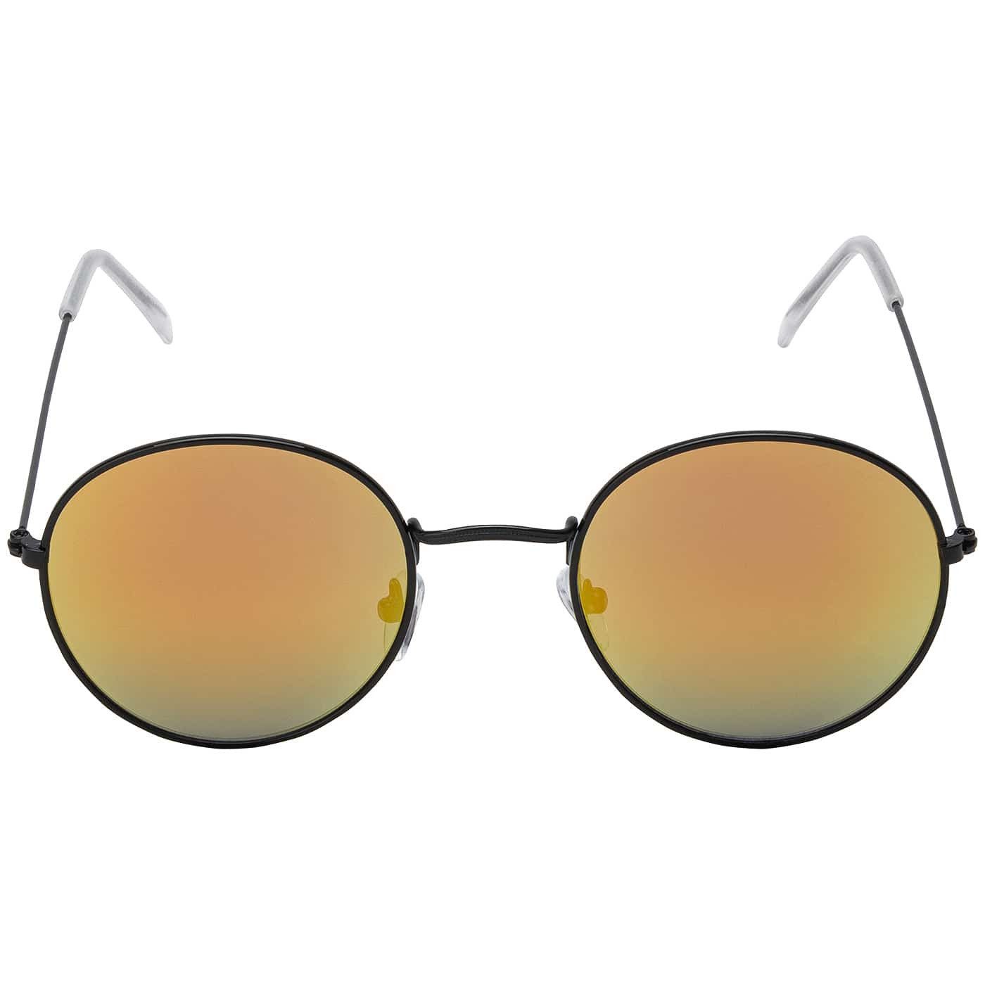 BEZLIT Eyewear Retrosonnenbrille Rund Form Verspiegelt Damen Herren Sonnenbrille (1-St) mit orange, blau, hellrot, lila, grün und roten Linsen