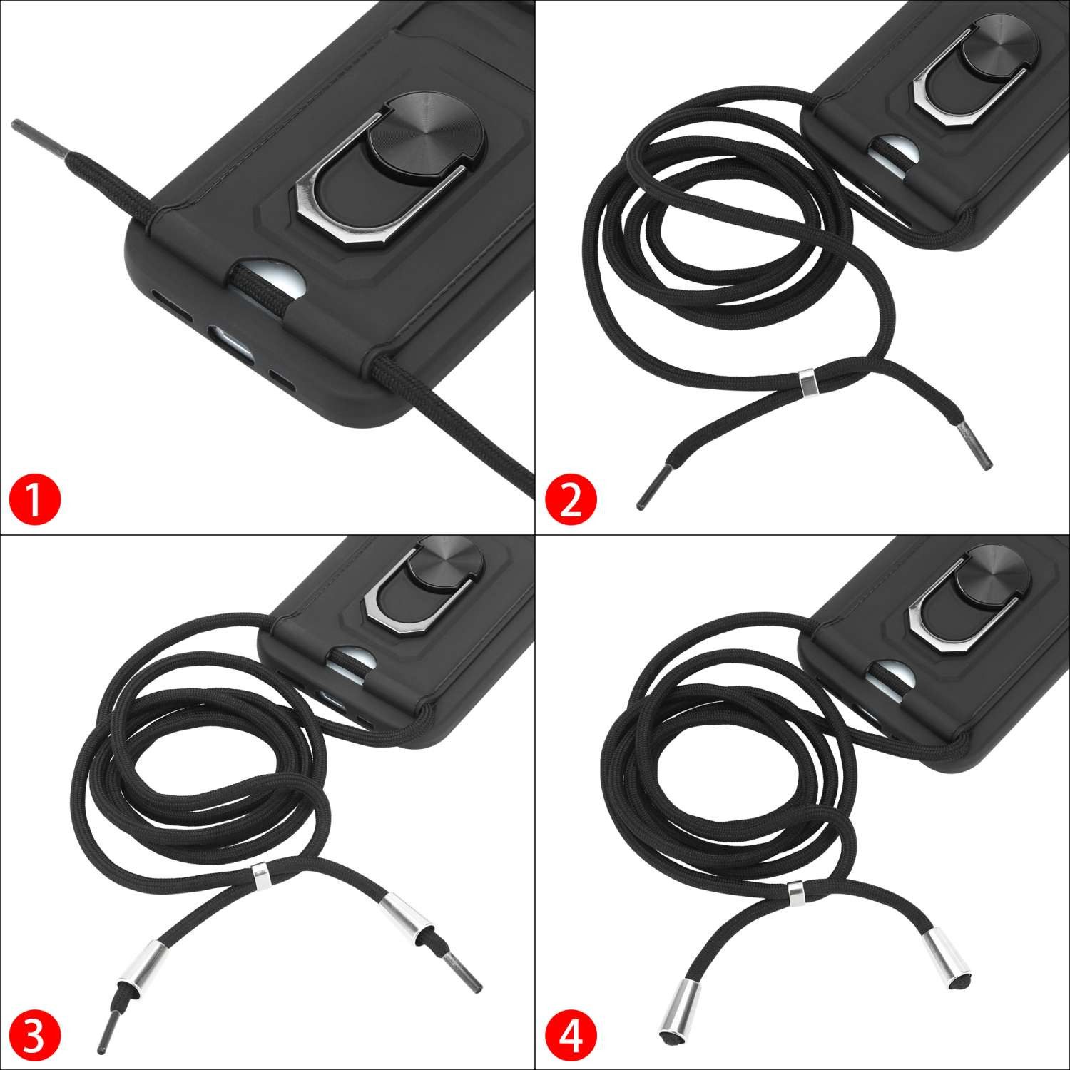 Cadorabo Handykette für Apple iPhone 15 PRO Apple iPhone 15 PRO, Handykette mit Standfunktion Schutzhülle