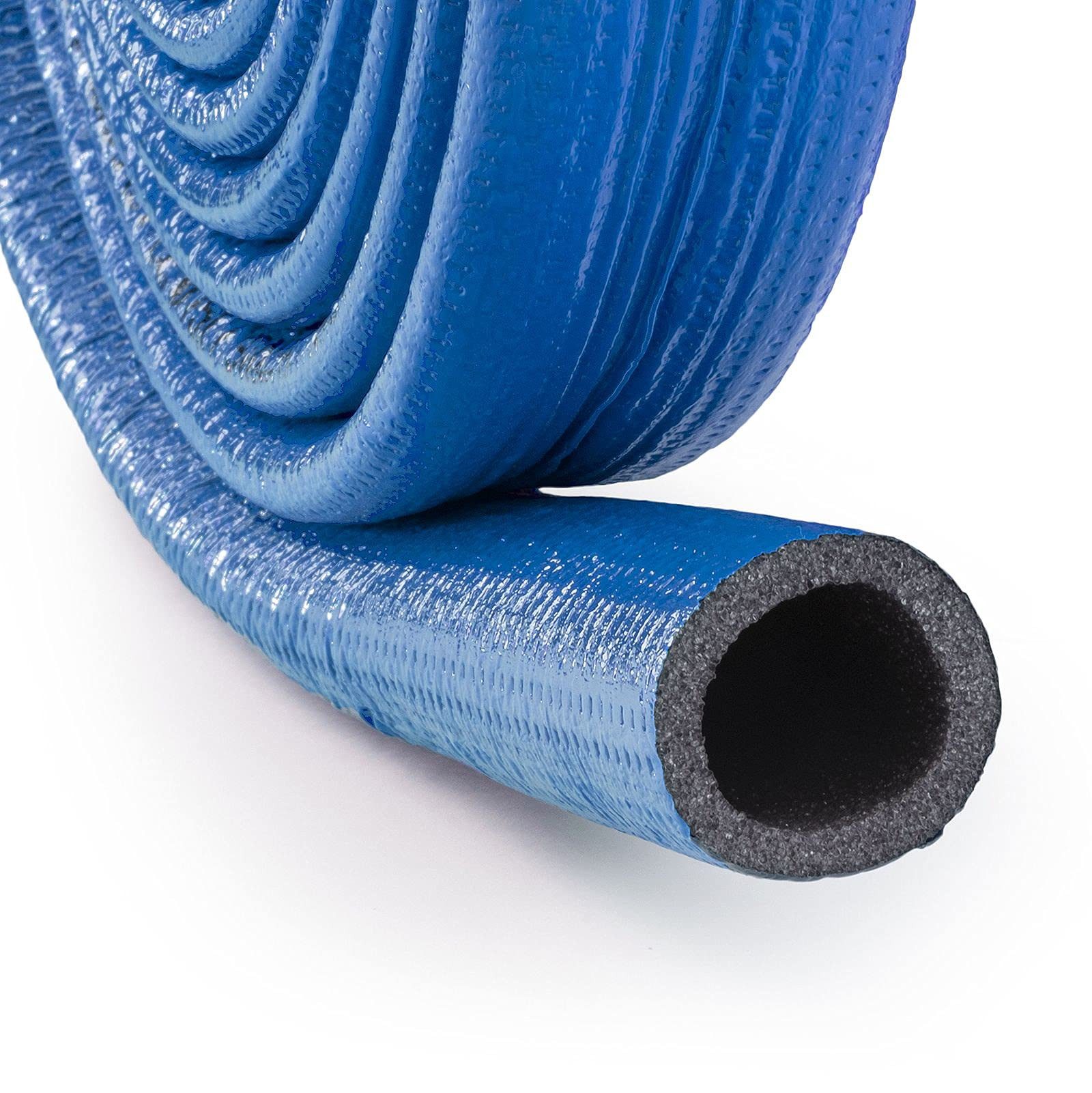 DQ-PP Isolierschlauch ROHRISOLIERUNG 10 m Rolle, 6x15mm-6x35mm, PE-Schaumm, Isolierschlauch, Rohr Isolierung, Heizungsrohr Schlauch Rohrdämmung, Warmwasserleitung