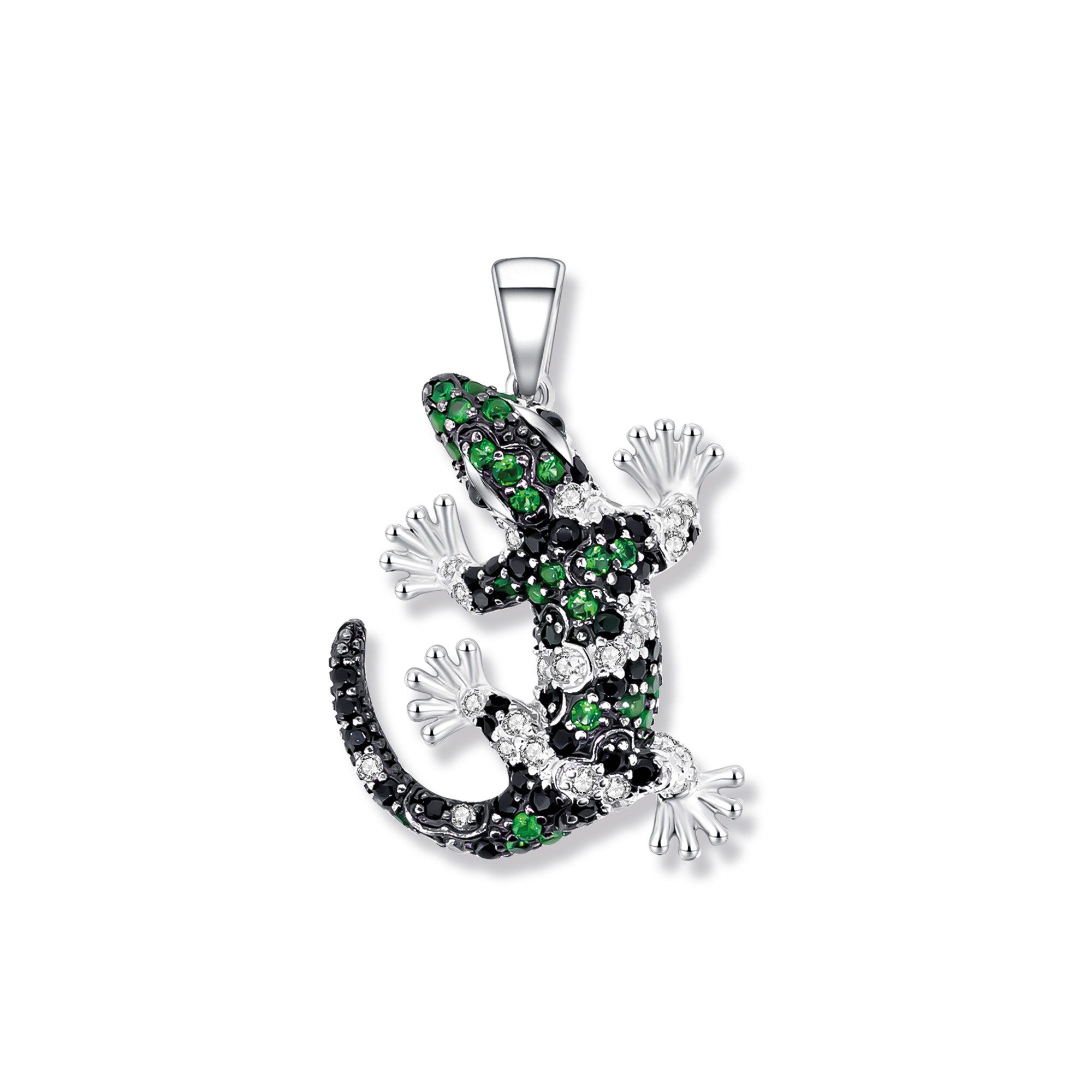 Seinerzeit FLORA & FAUNA Кулоны Scotty Salamander Anhänger (1-tlg), Material: 925 Sterling Silber, rhodiniert, geschwärzt