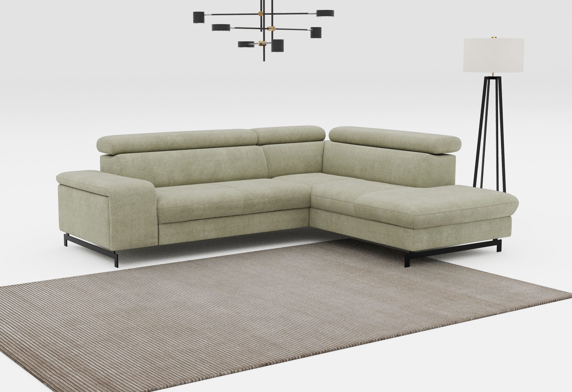 COTTA Ecksofa "Emma L-Form", mit Kopfteilverstellung, wahlweise mit Bettfun günstig online kaufen
