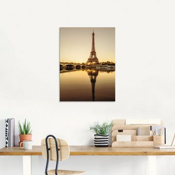 Artland Glasbild Paris Eiffelturm V, Gebäude (1 St), in verschiedenen Größen
