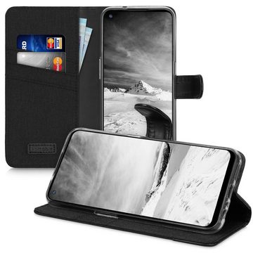 kwmobile Handyhülle Wallet Case für OnePlus Nord N100, Hülle mit Ständer - Handyhülle Kartenfächer