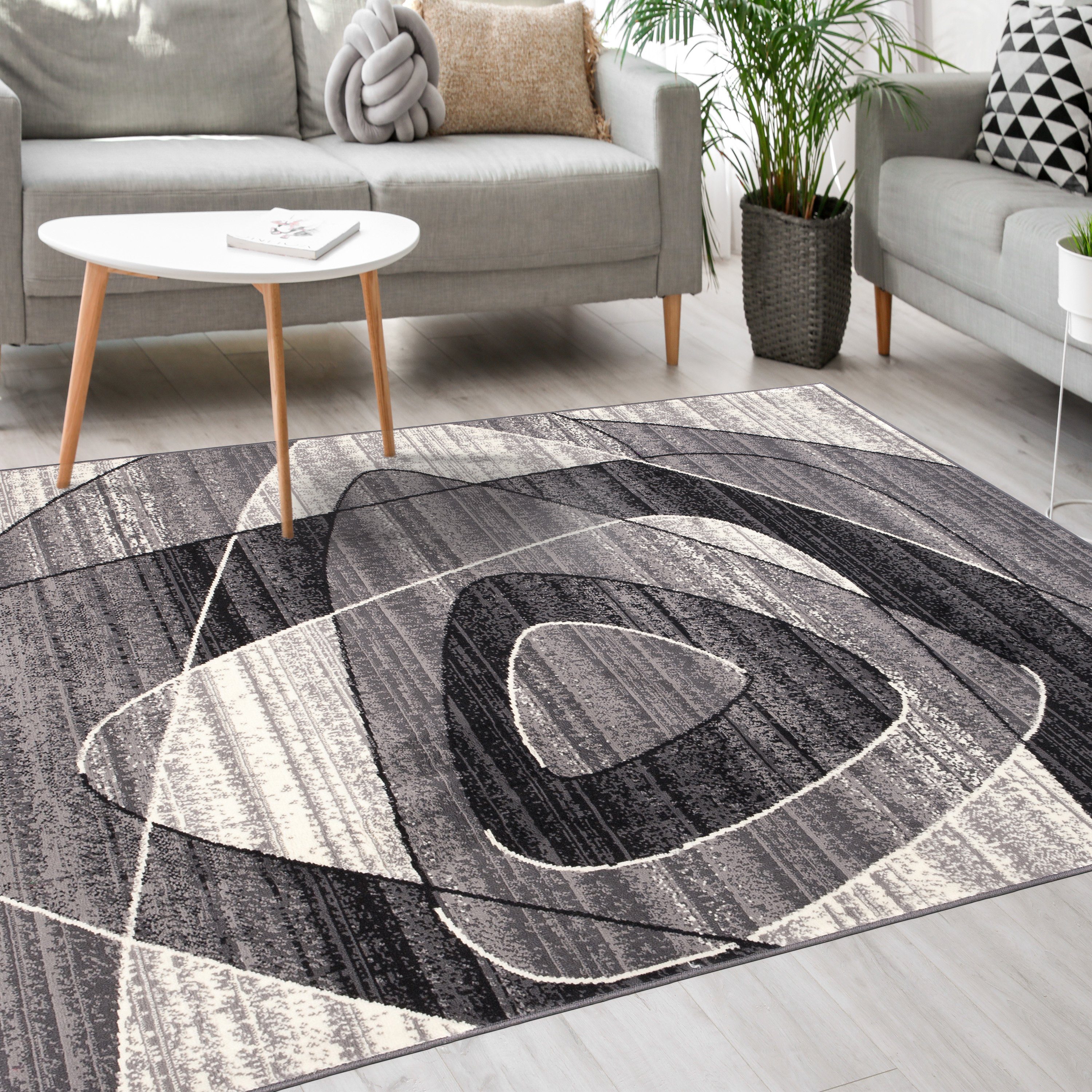 Mazovia Designteppich Modern Teppich Kurzflor Wohnzimmerteppich günstig online kaufen