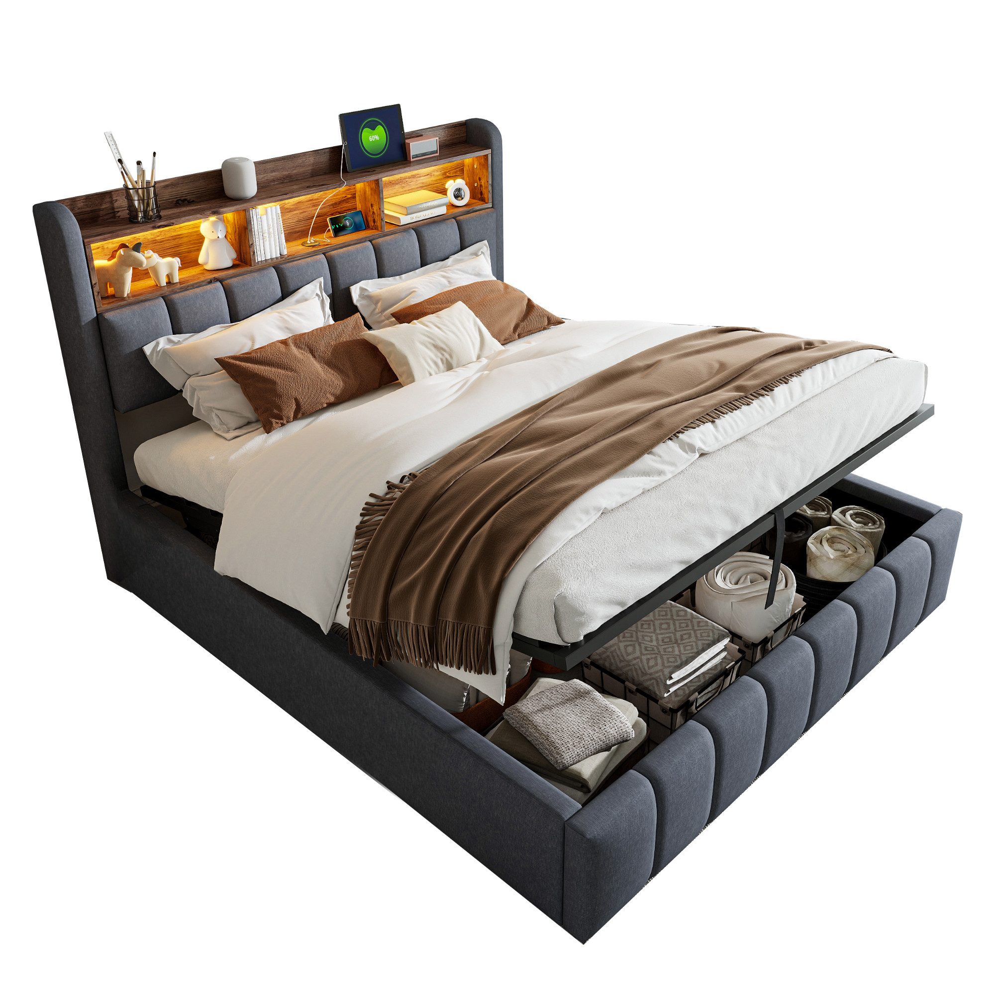 REDOM Polsterbett Doppelbett Jugendbett Gästebett (mit günstig online kaufen