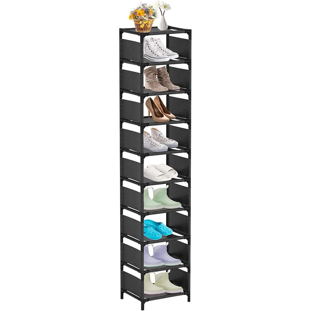 NUODWELL Schuhregal 10 Ebenen Schmales Schuhregal, günstig online kaufen