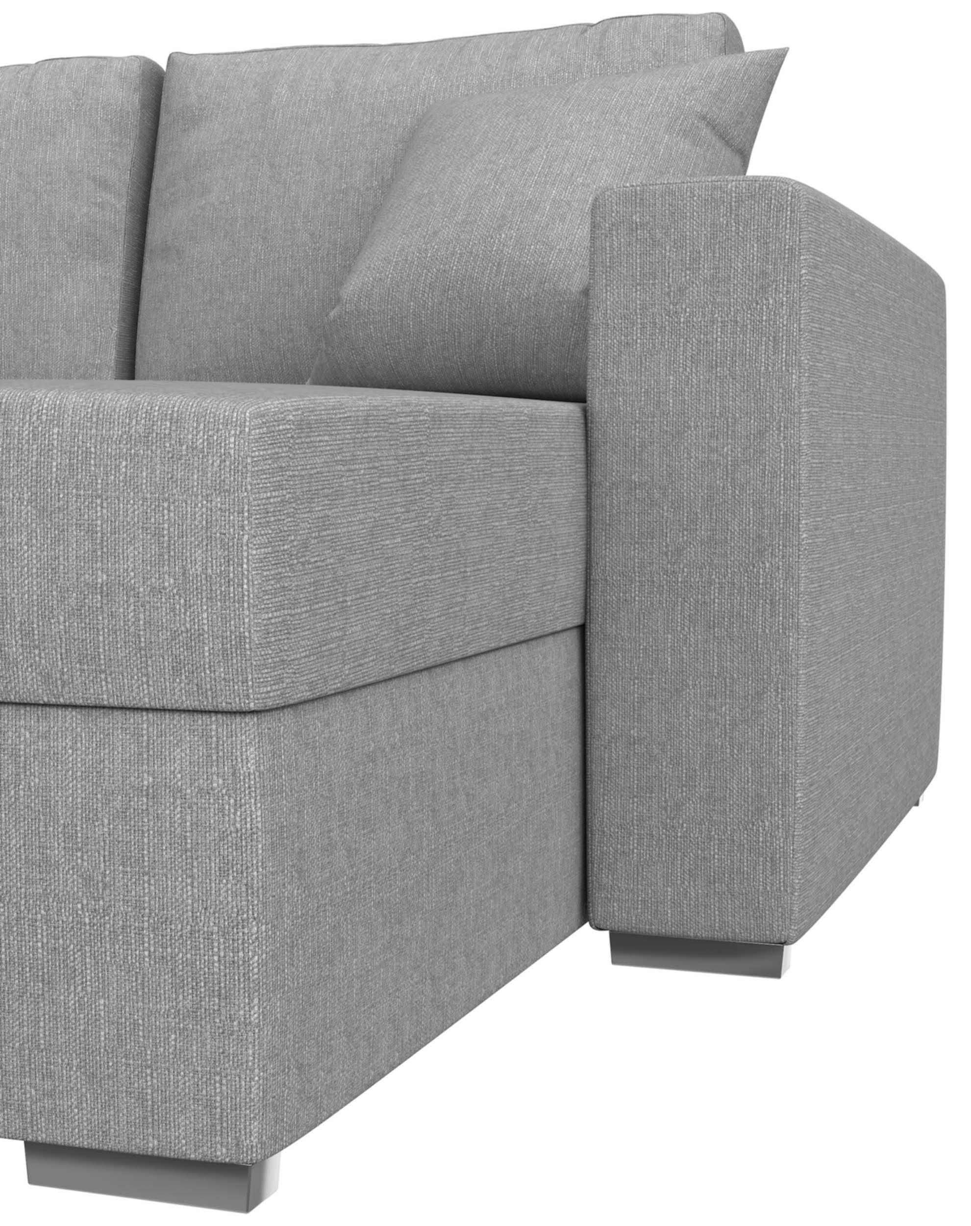 Stylefy Wohnlandschaft Rubicon, U-Form, Sofa, inklusive Kissen, Bettkasten, frei mit Klassisch stellbar, Bettfunktion Raum Sitzkomfort, Design im und